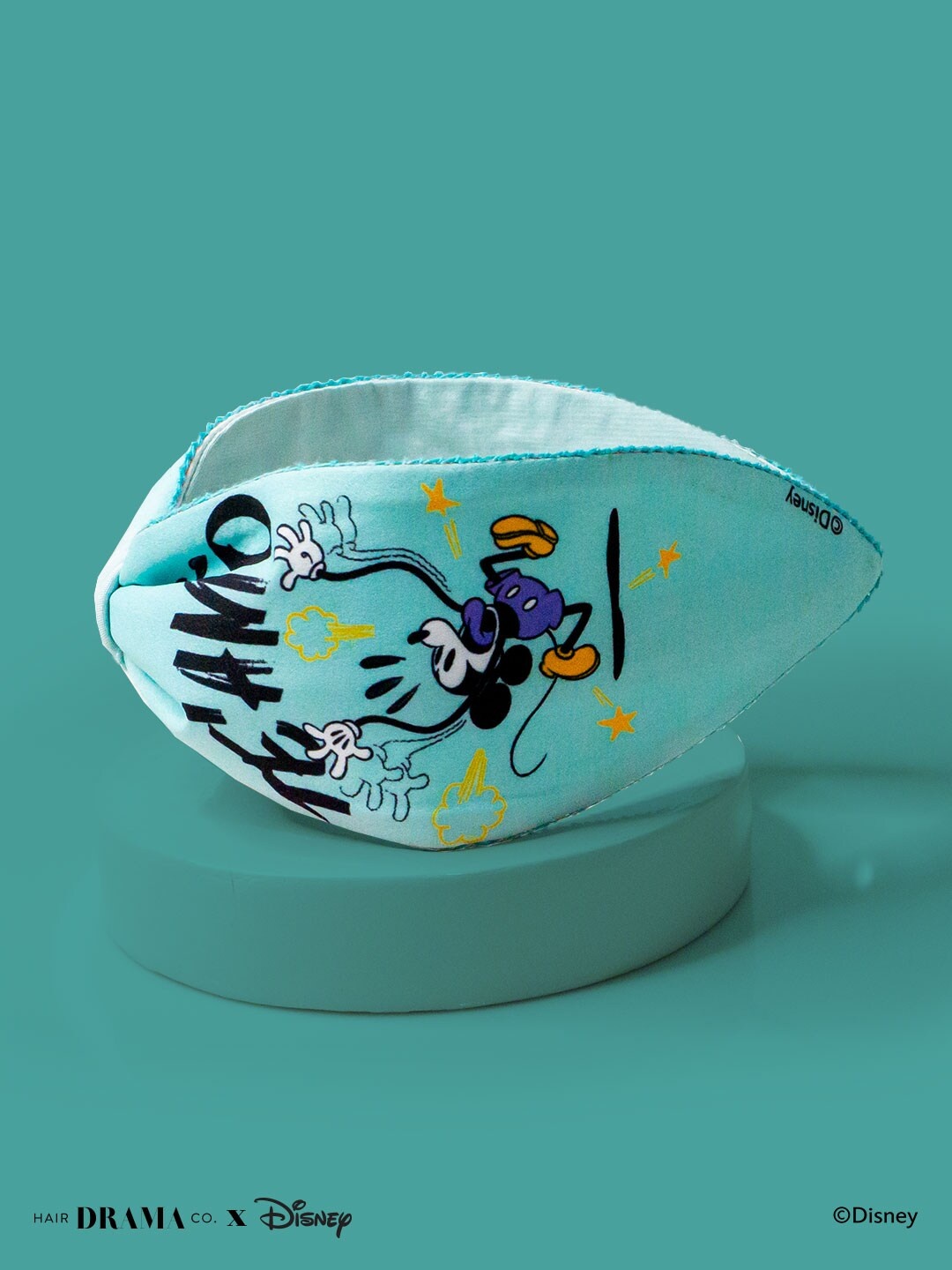 

Hair Drama Company X Disney Mickey & Minnie Blue & Black Love Knotted Headband, Turquoise blue