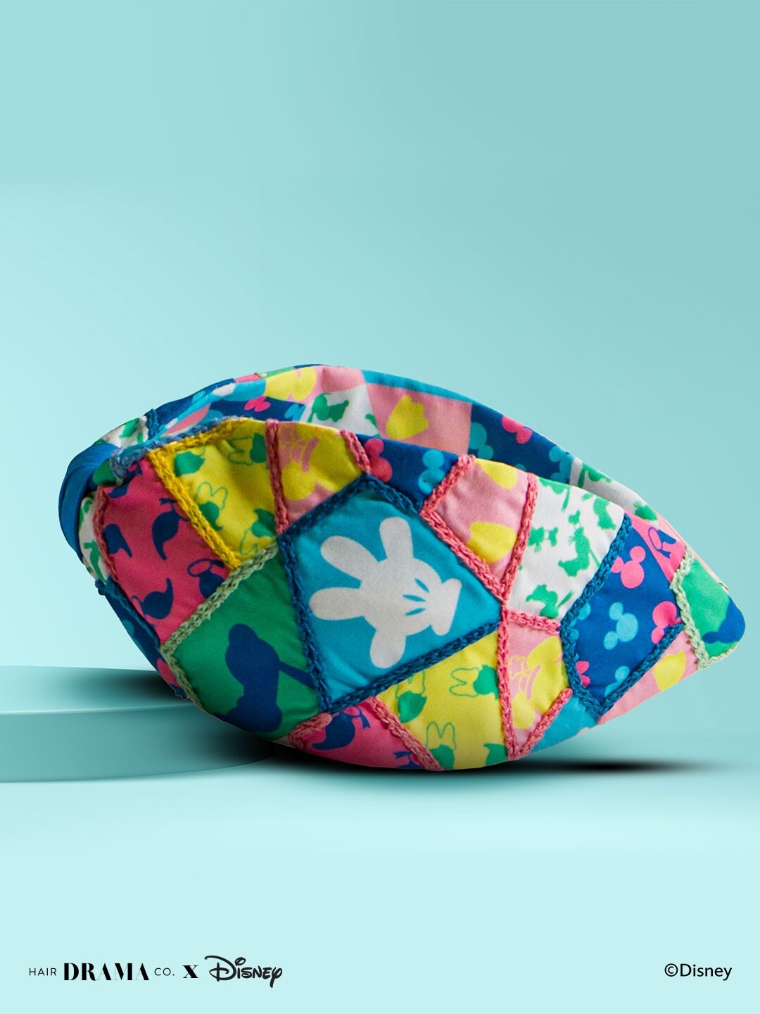 

HAIR DRAMA CO. X Disney Mickey & Friends Multicolor Patchwork Knotted Headband, Multi