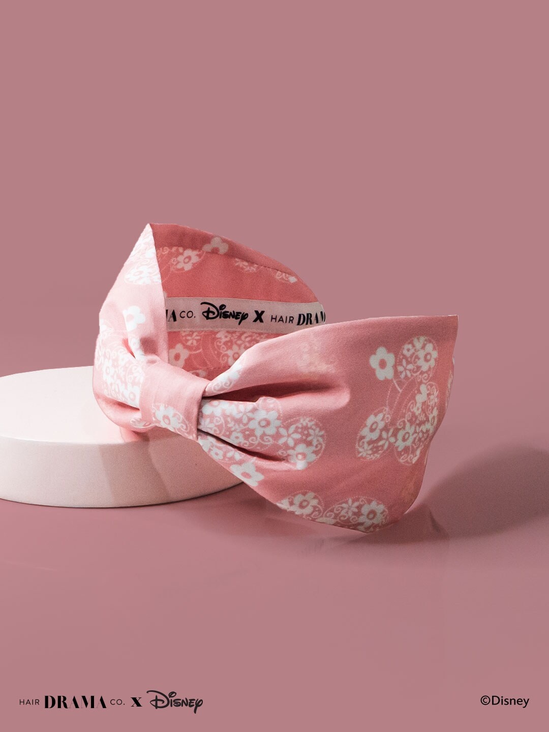

Hair Drama Company X Disney Minnie Pink & White Knotted Headband