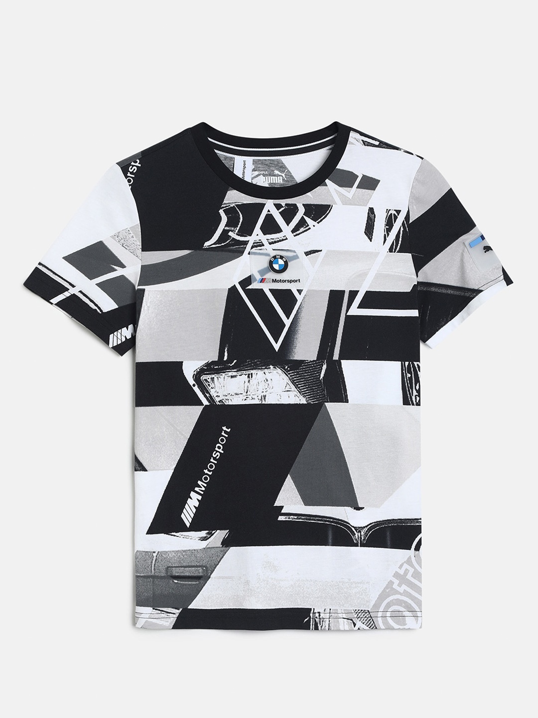 

Puma Unisex Kids Black Printed Round Neck T-shirt