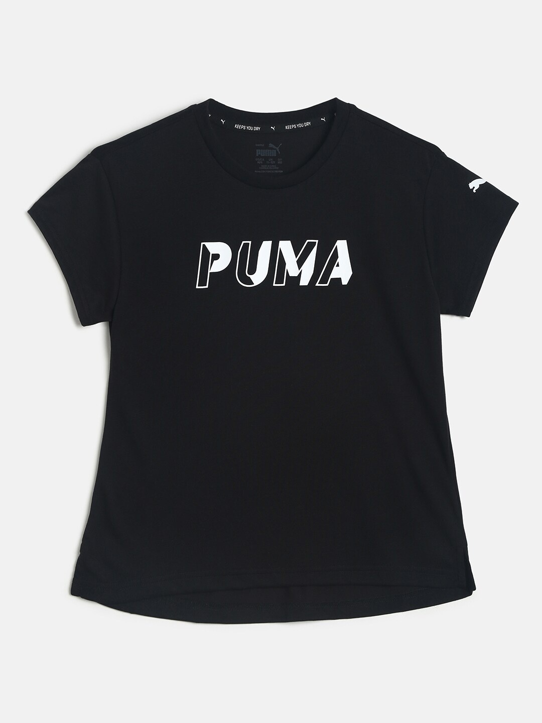 

Puma Girls Black Printed Round Neck T-shirt