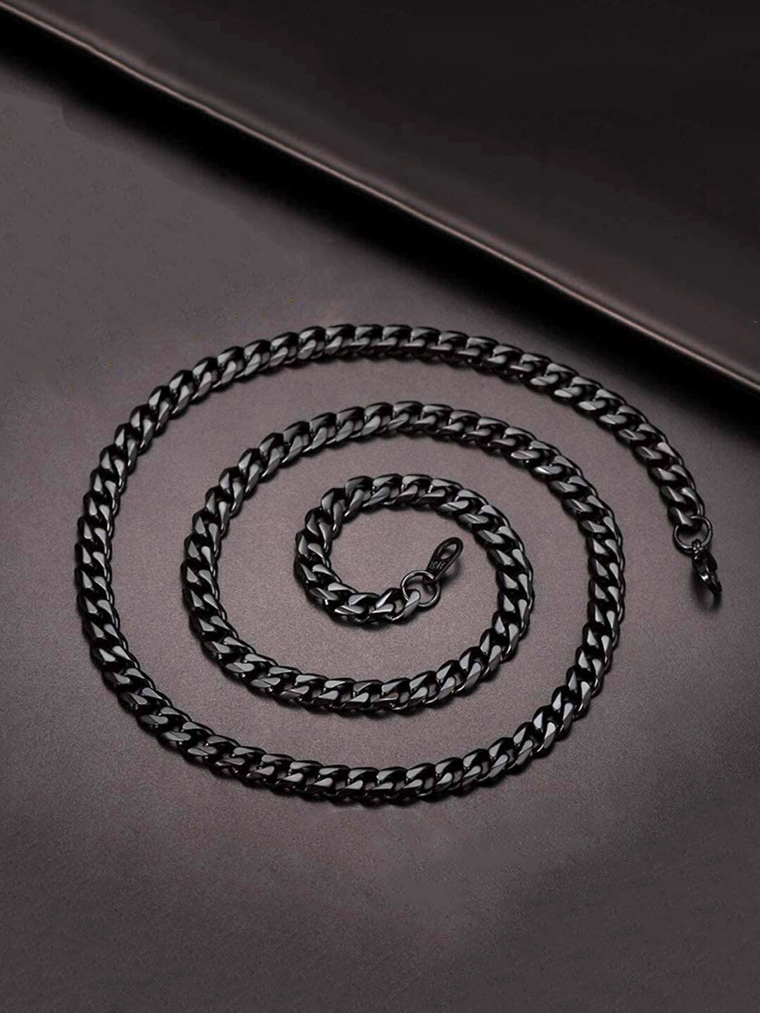 

Yellow Chimes Black Stainless Steel Snake Link Chain