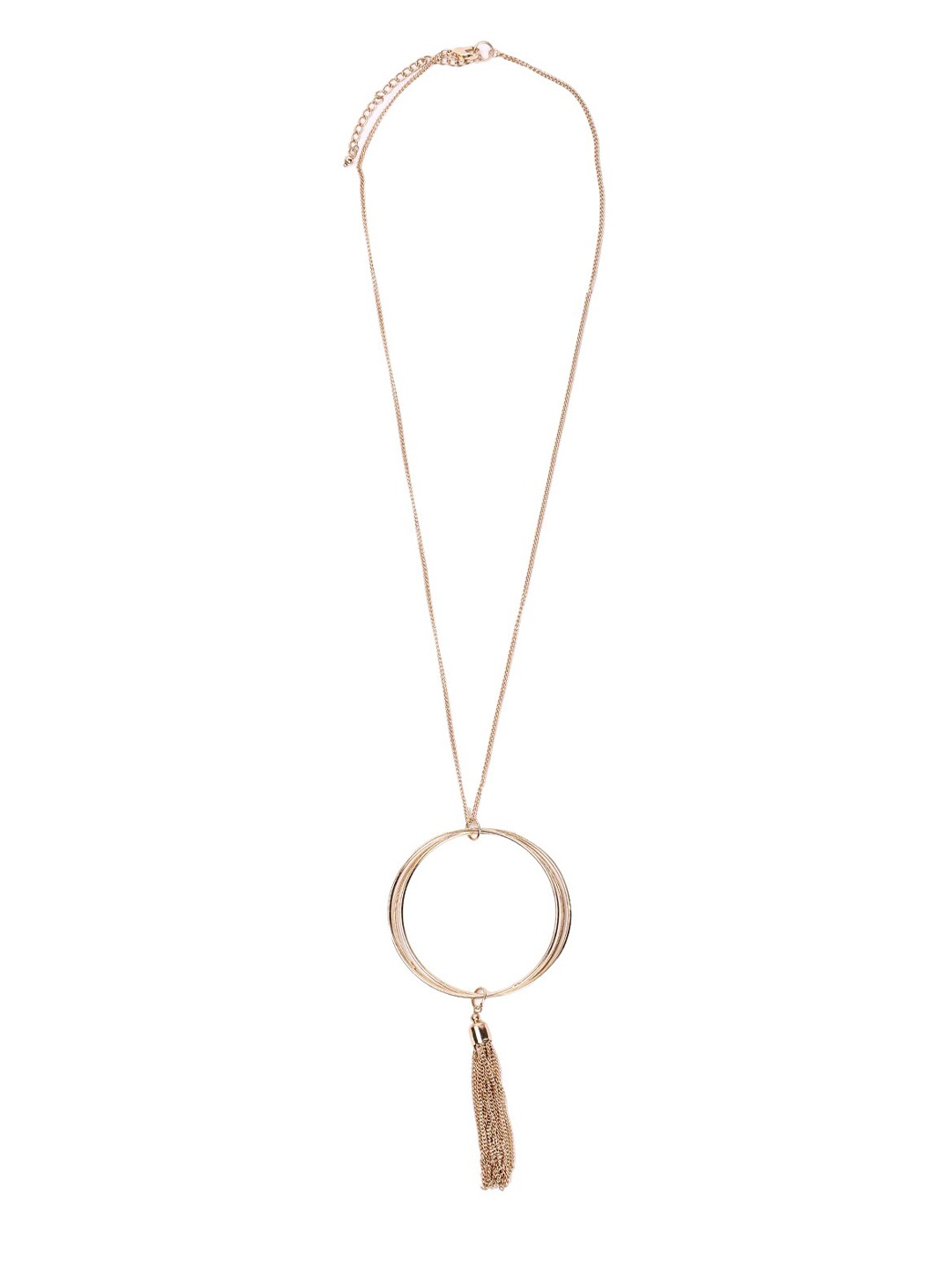 

FOREVER 21 Gold-Toned Alloy Tasselled Charm Necklace