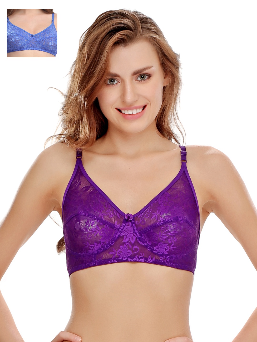 

Clovia Pack Of 2 Bra, Purple