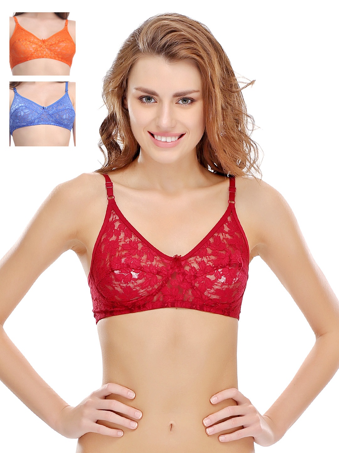 

Clovia Pack Of 3 Bra, Maroon
