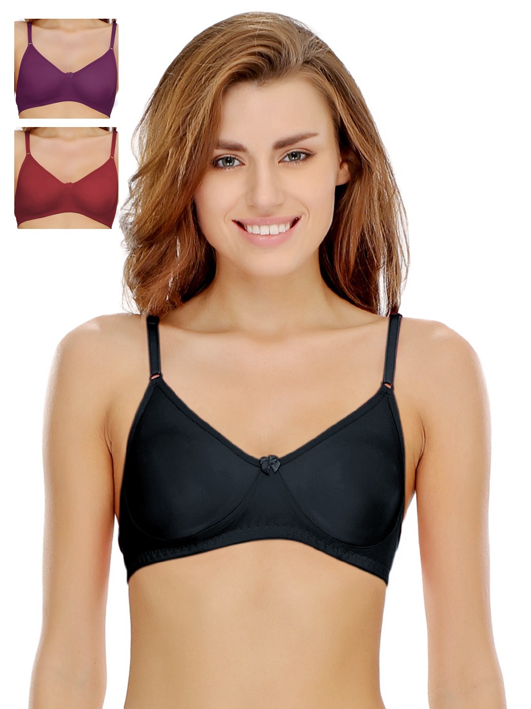 

Clovia Pack Of 2 Bra, Maroon