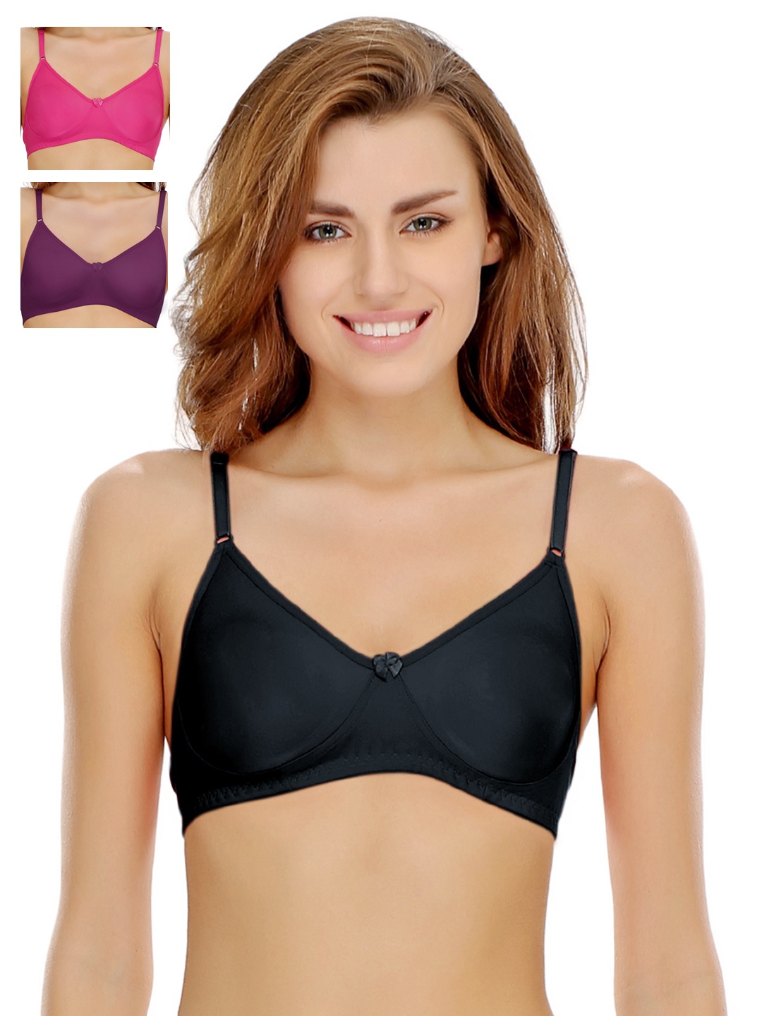 

Clovia Pack Of 3 Bra, Purple