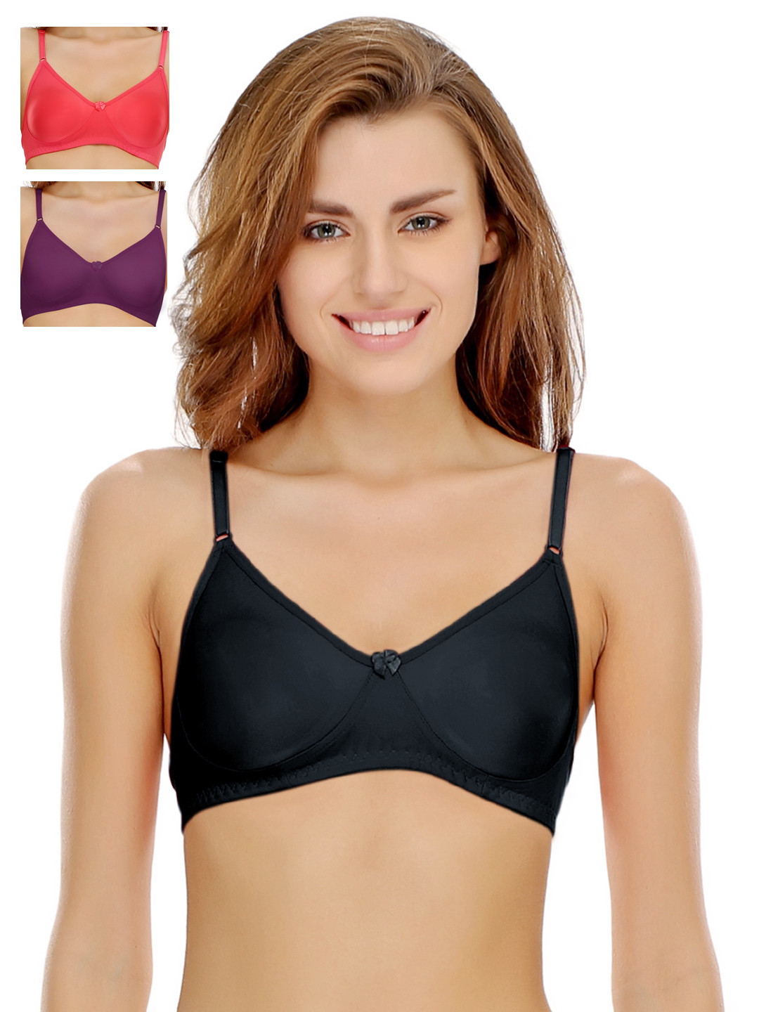 

Clovia Pack Of 3 Bra, Purple