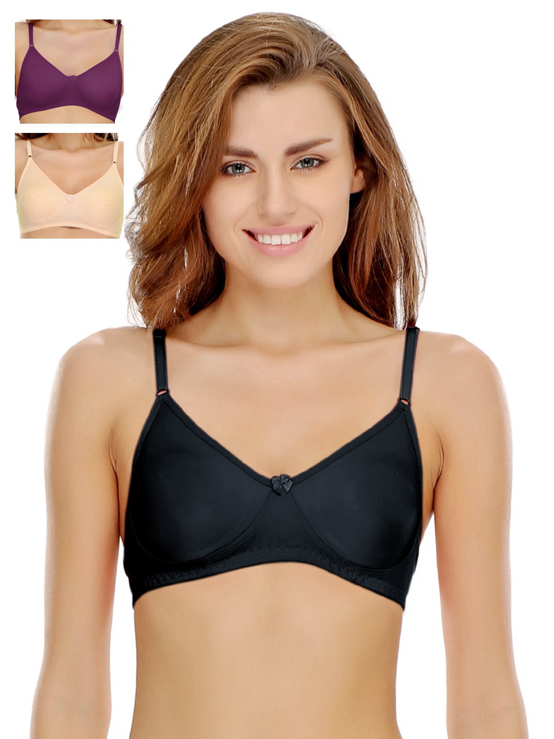 

Clovia Pack Of 3 Bra, Purple