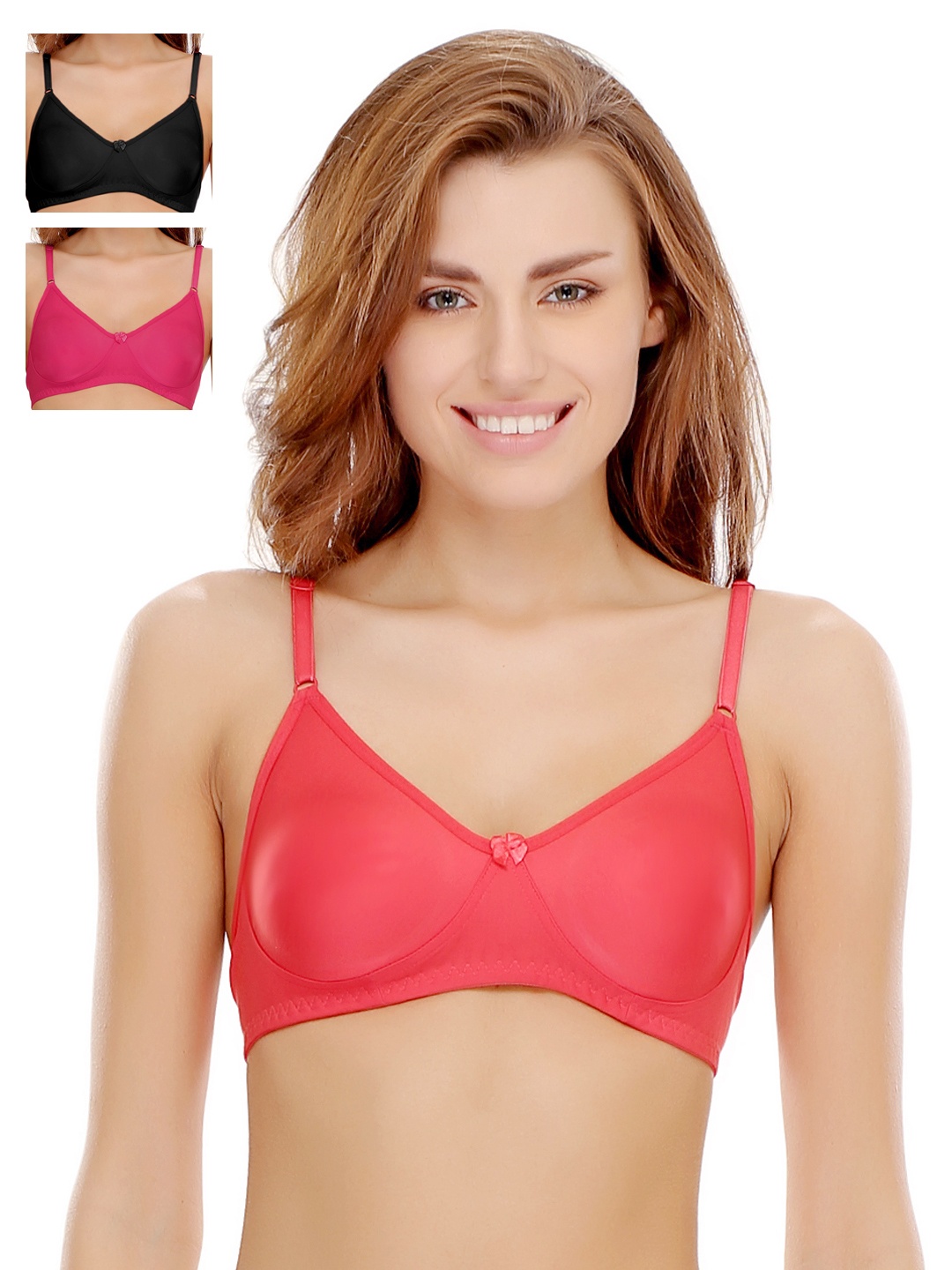 

Clovia Pack Of 2 Bra, Pink
