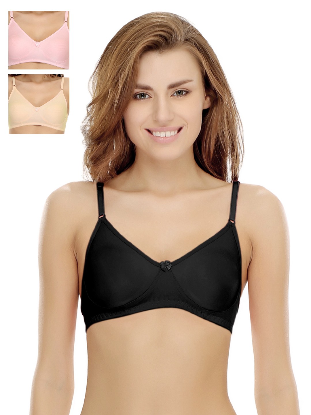 

Clovia Pack Of 3 Bra, Black