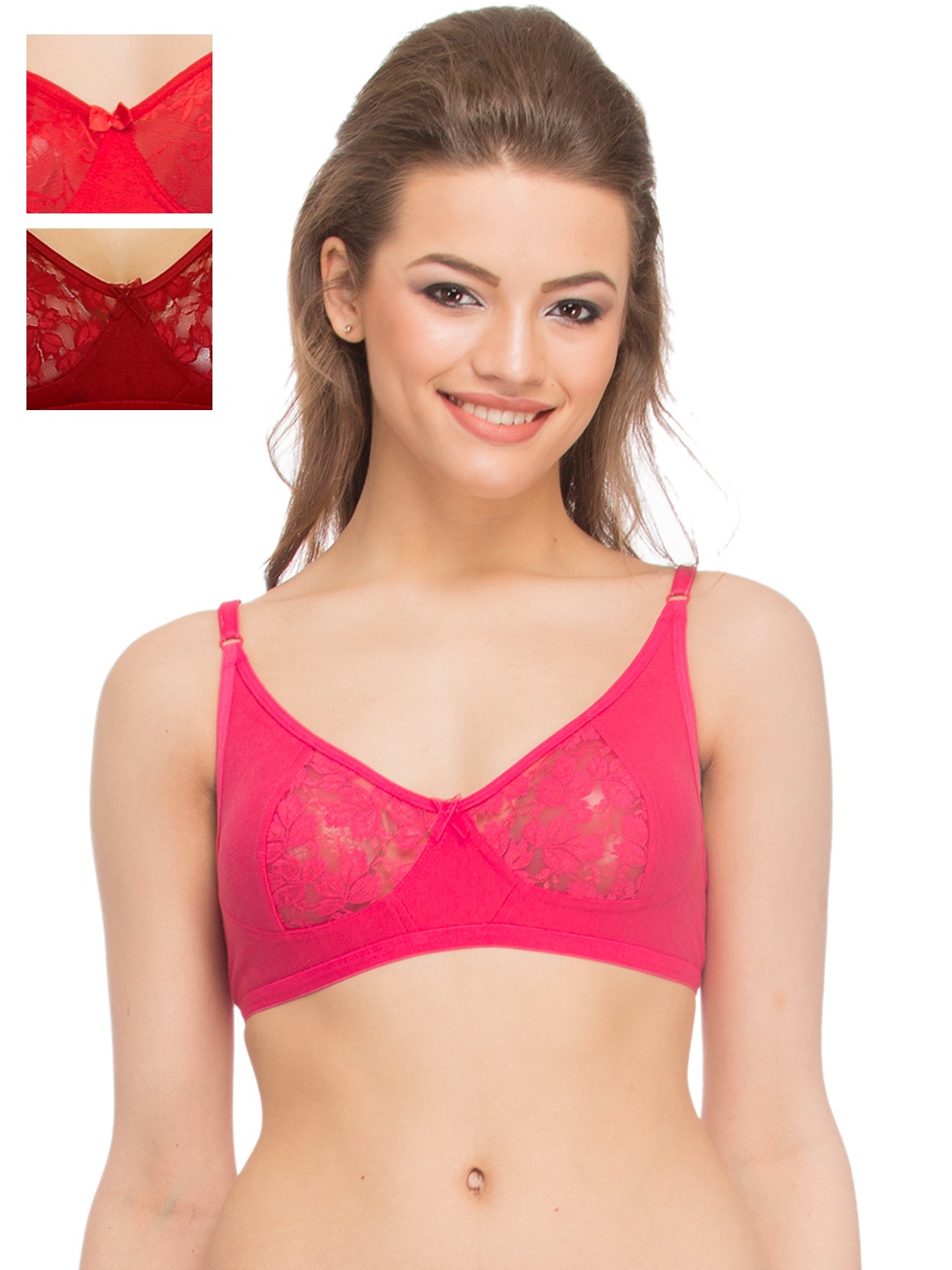 

Clovia Pack Of 2 Bra, Pink