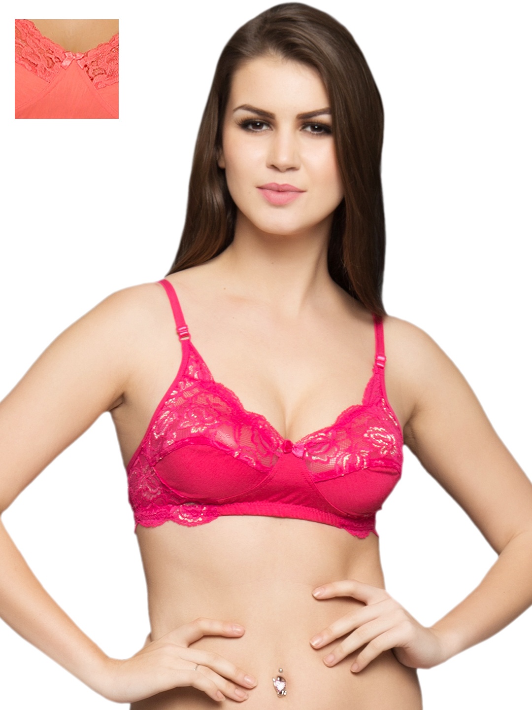 

Clovia Pack Of 2 Bra, Pink