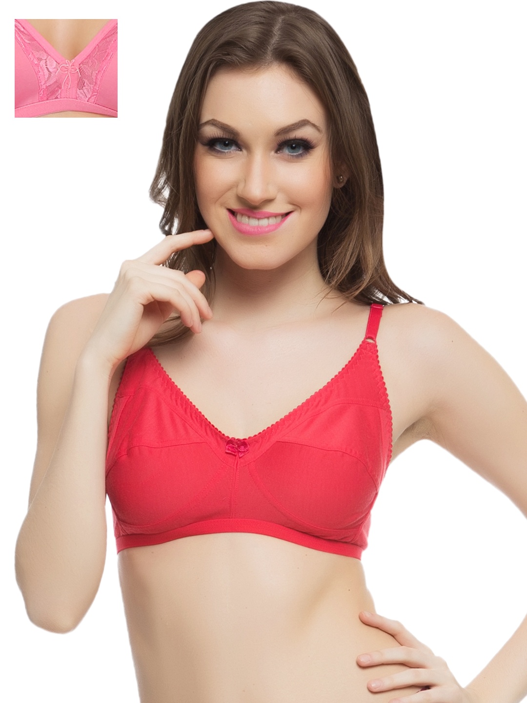 

Clovia Pack Of 2 Bra, Pink