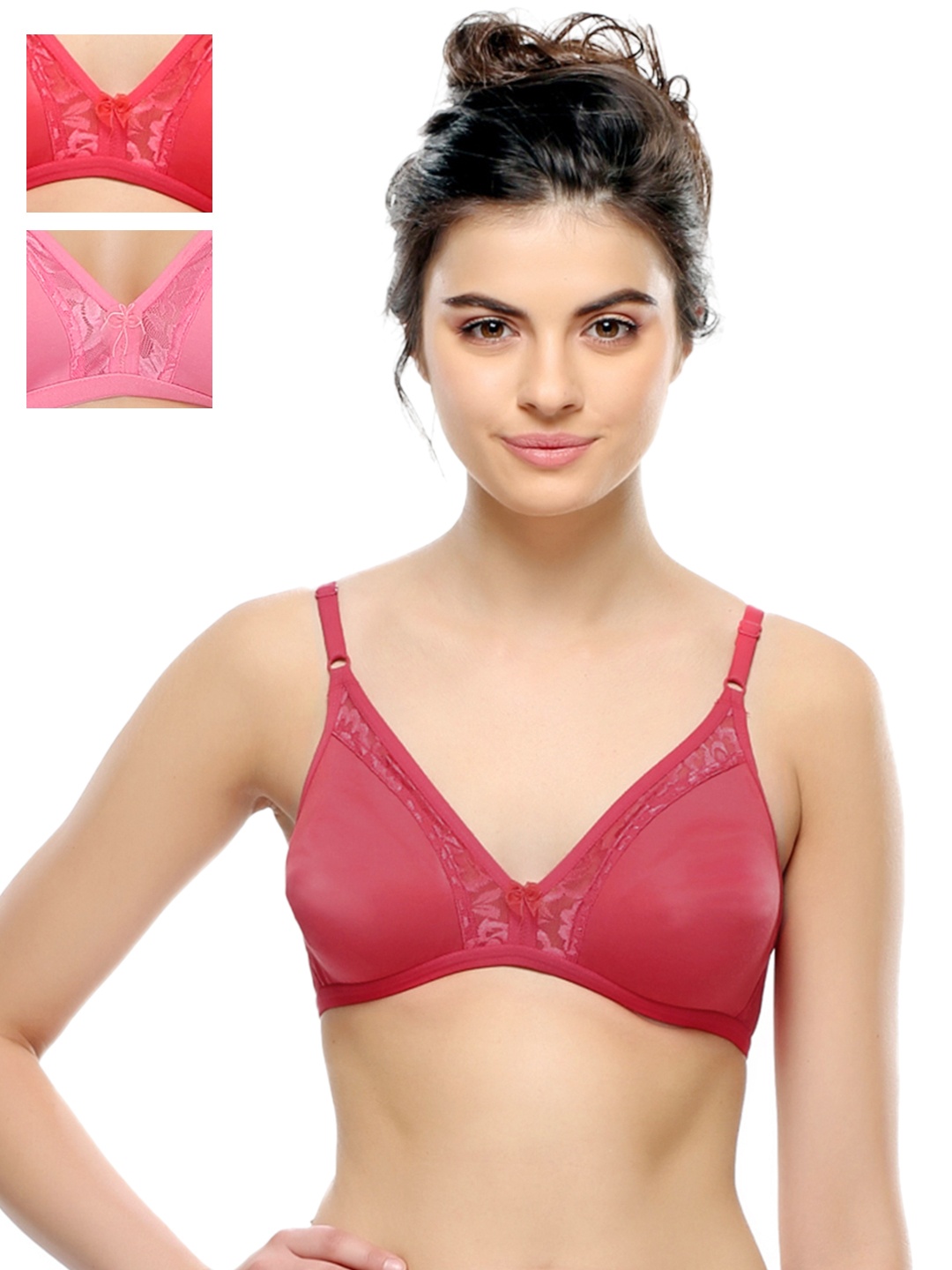 

Clovia Pack Of 2 Bra, Pink