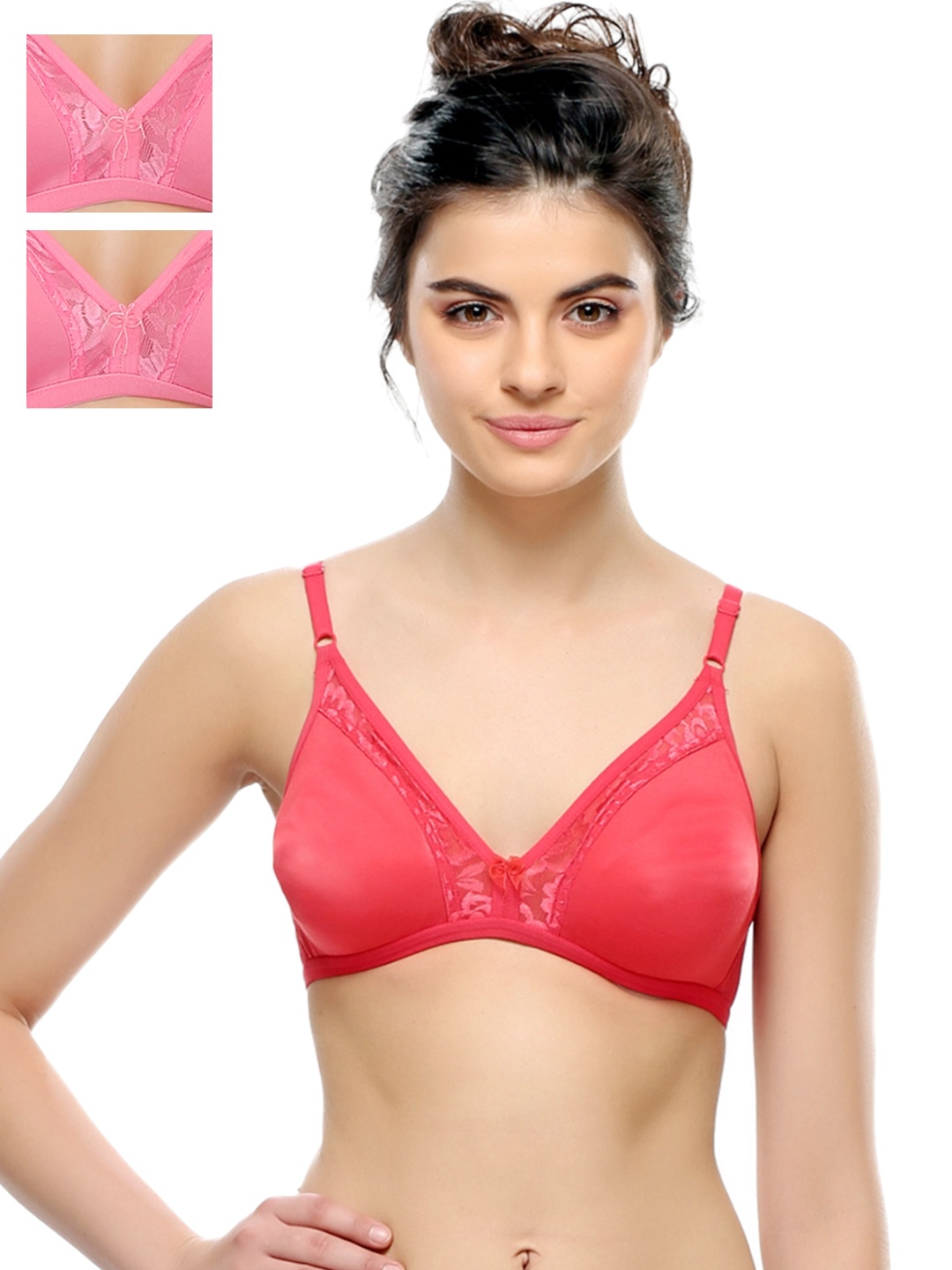 

Clovia Pack Of 2 Bra, Pink