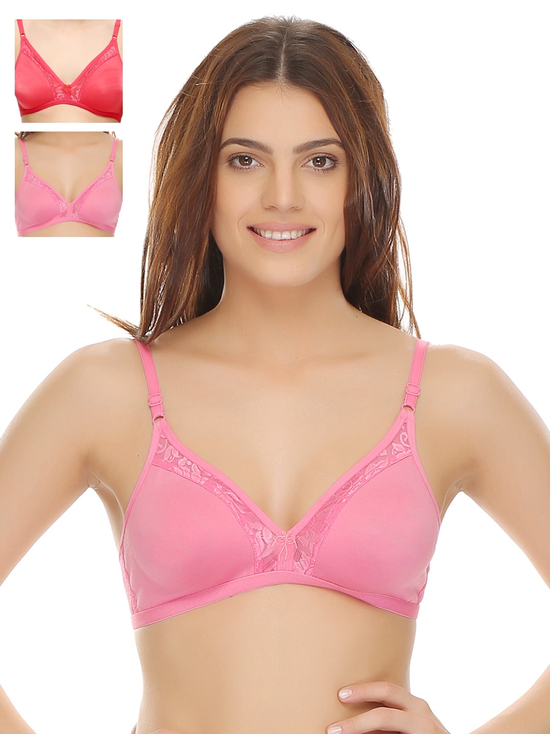 

Clovia Pack Of 2 Bra, Pink