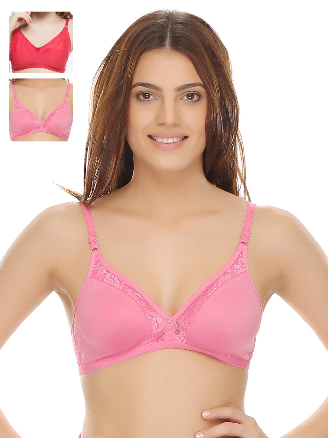

Clovia Pack Of 2 Bra, Pink