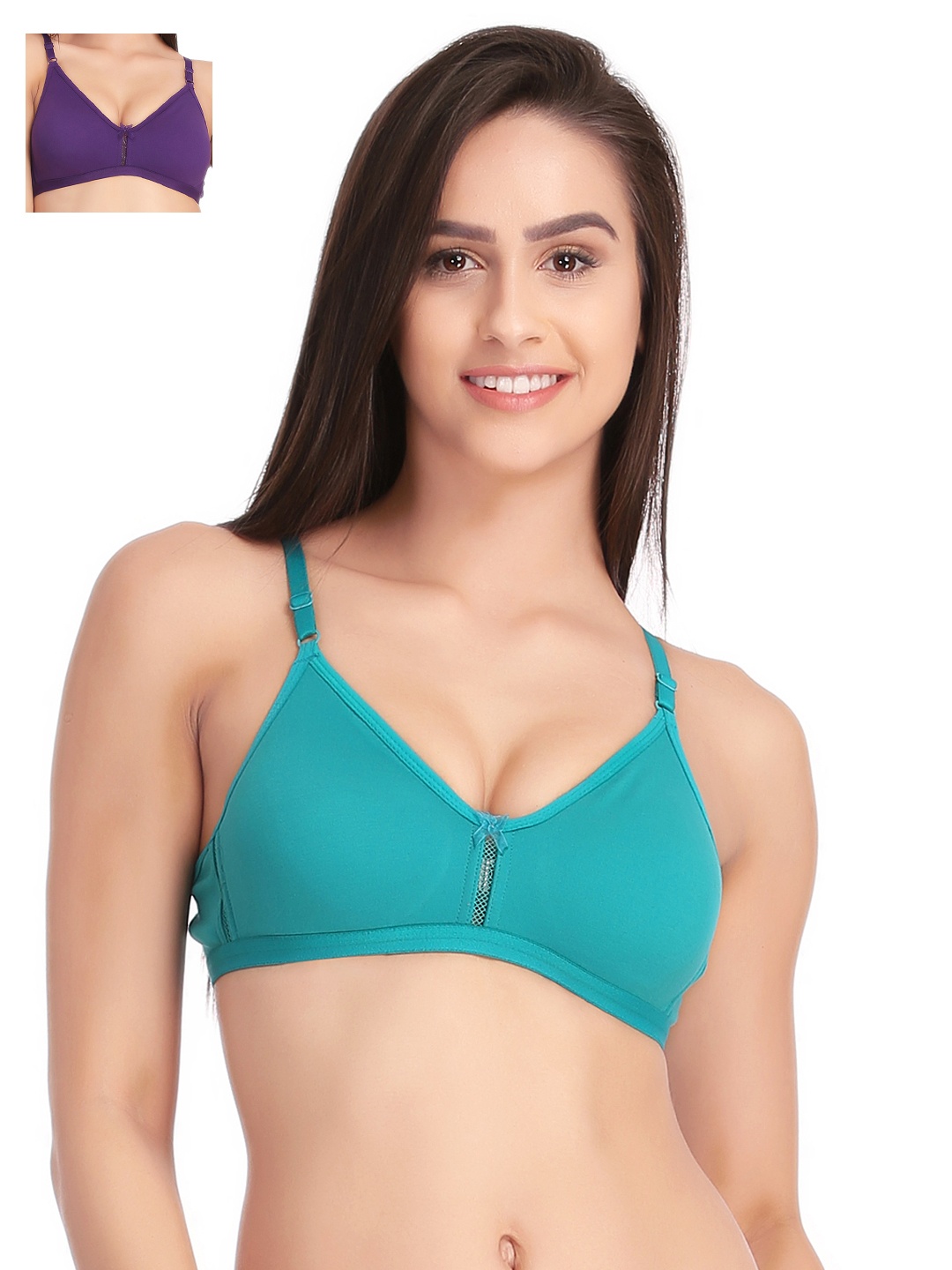 

Clovia Pack Of 2 Bra, Purple
