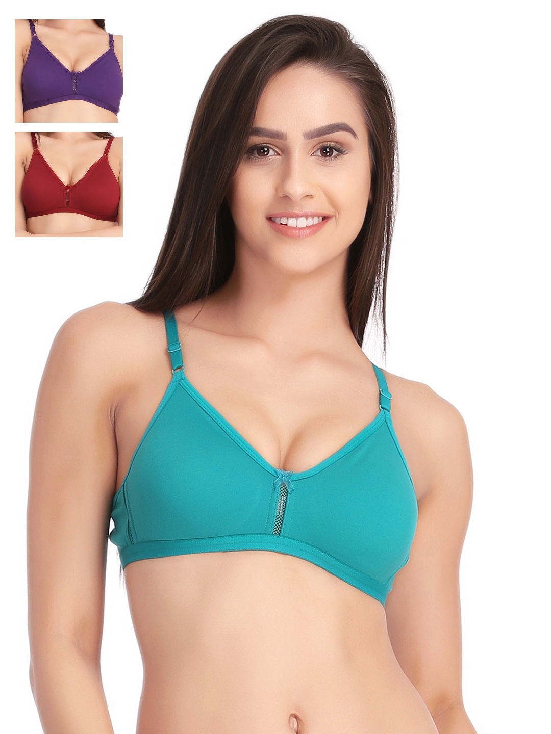

Clovia Pack Of 2 Bra, Maroon