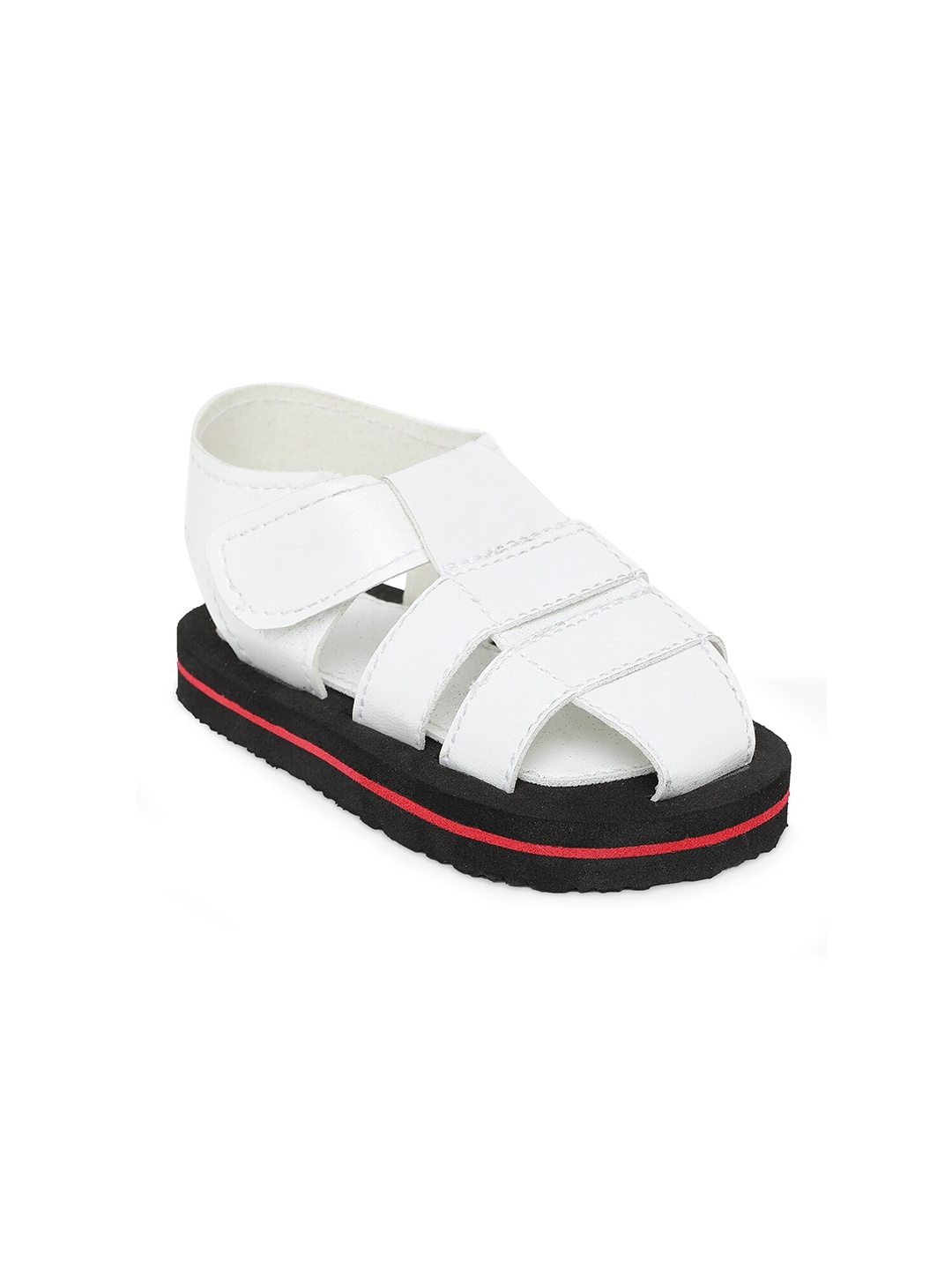 

CHiU Unisex Kids White & Black Fisherman Sandals