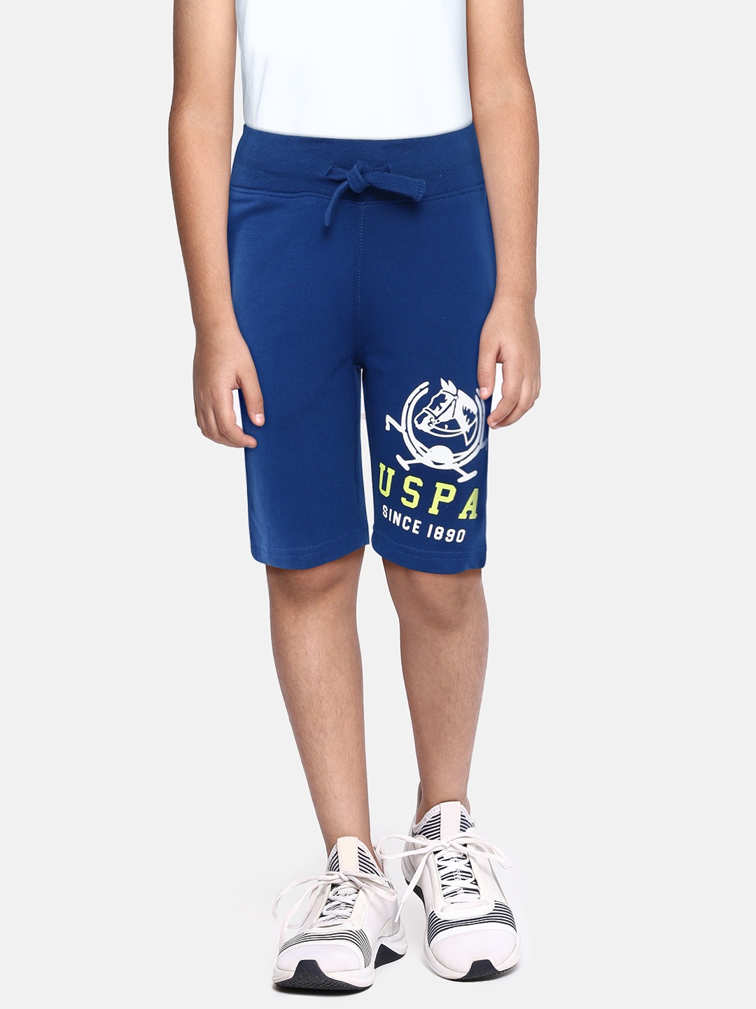 

U.S. Polo Assn. Kids Boys Blue Printed Pure Cotton Shorts