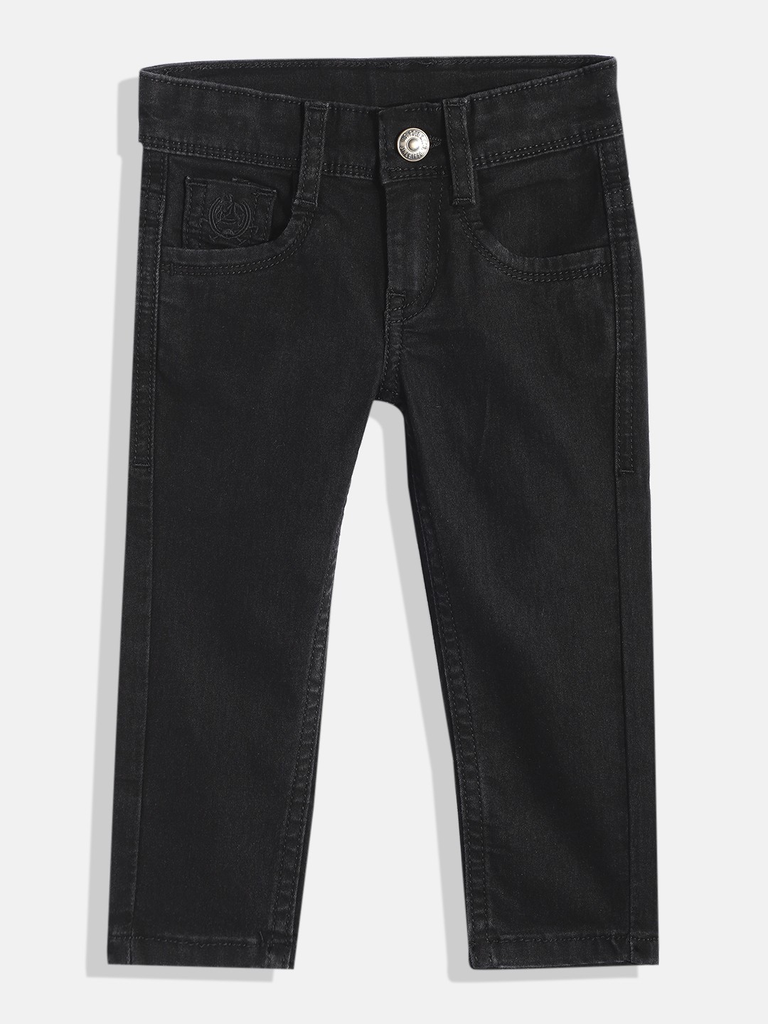 

U.S.Polo Assn. Kids Boys Black Regular Fit Clean Look Stretchable Jeans