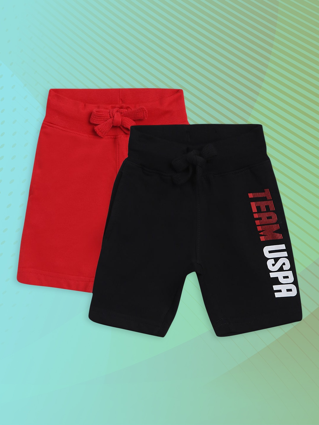 

U S Polo Assn Kids Boys Assorted Mid-Rise Cotton Regular Shorts