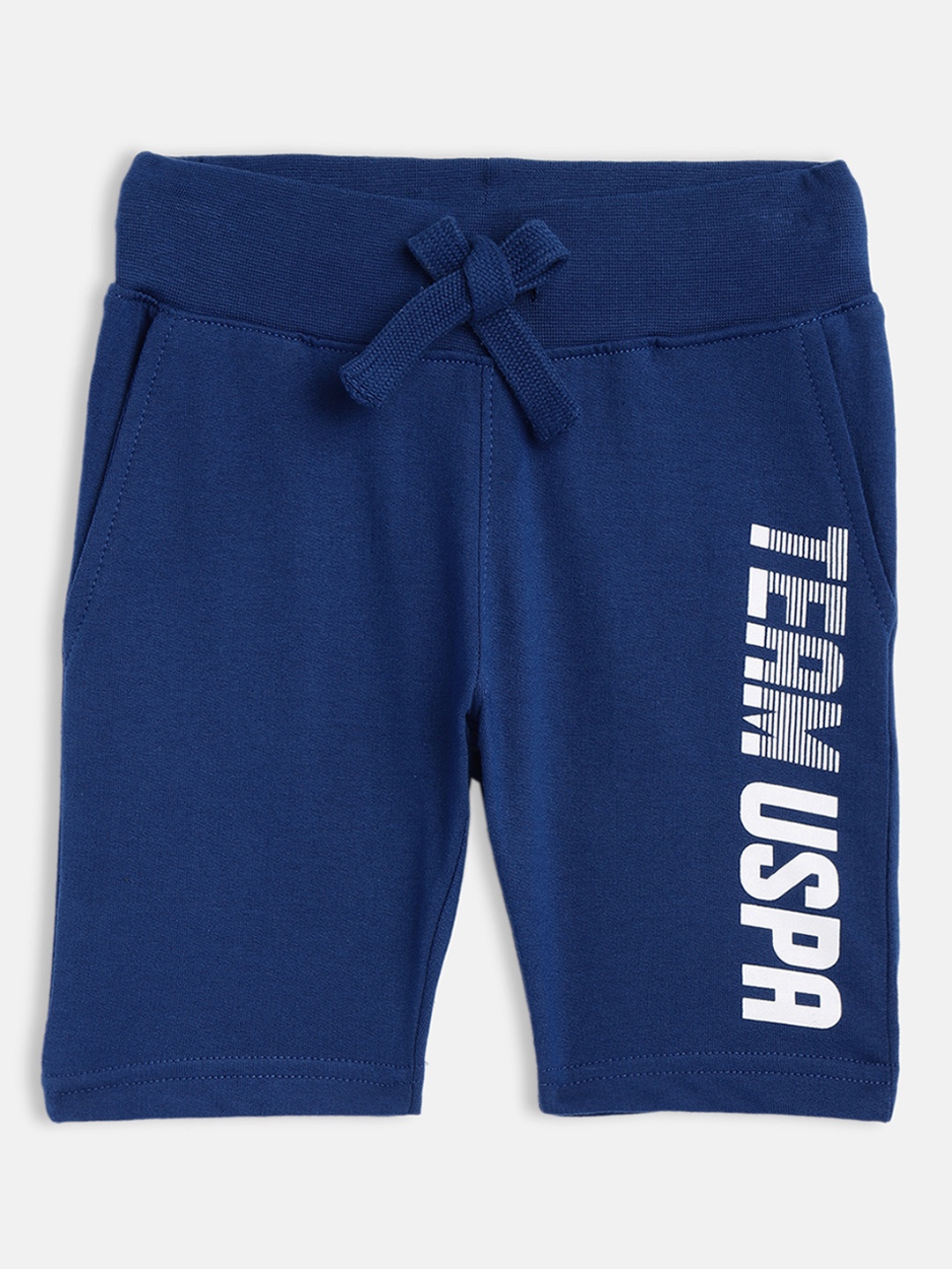 

U.S. Polo Assn. Kids Boys Blue Printed Pure Cotton Shorts