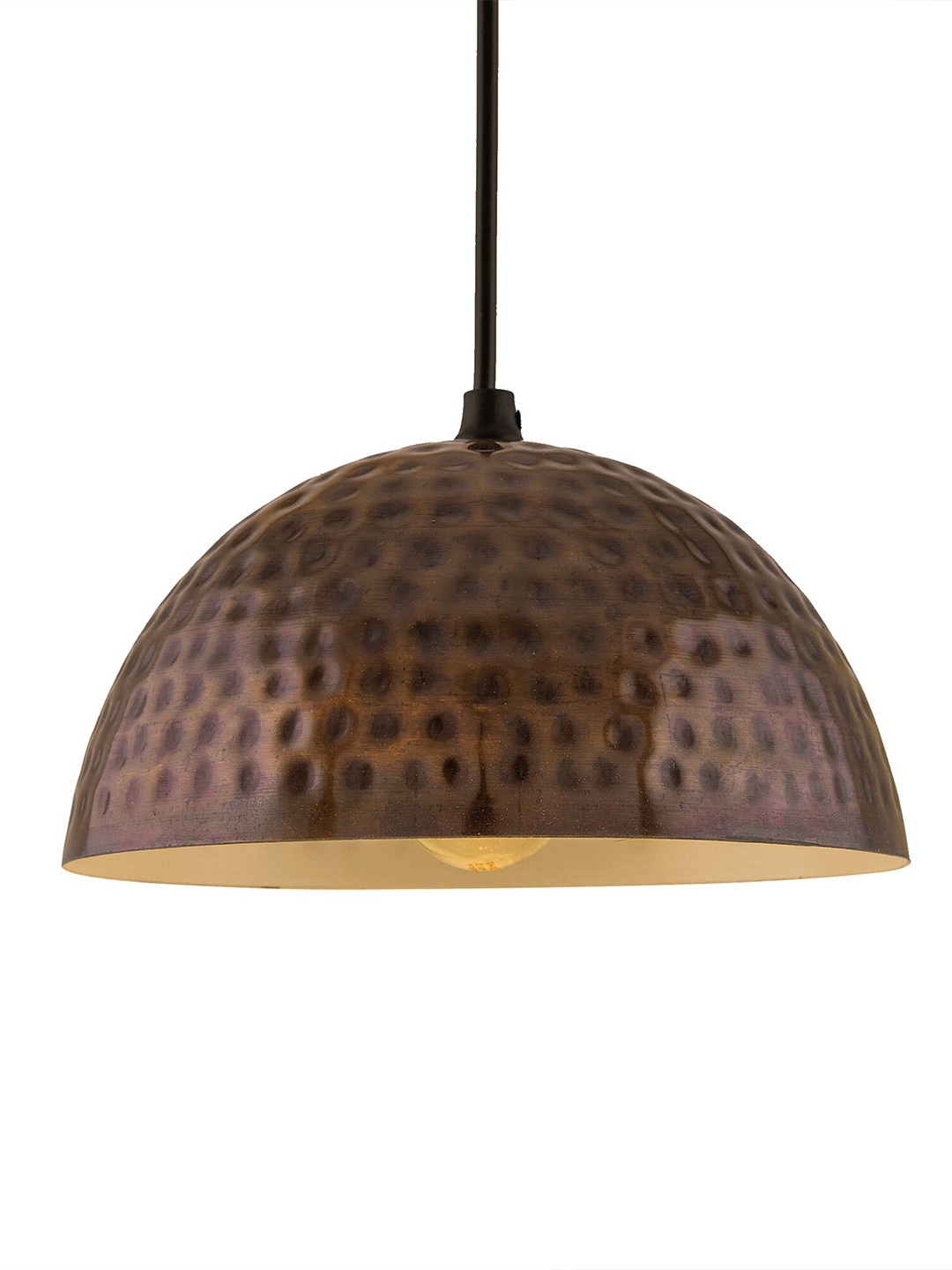 

Homesake Copper-Toned & Black Textured Contemporary Smart Hanging Light