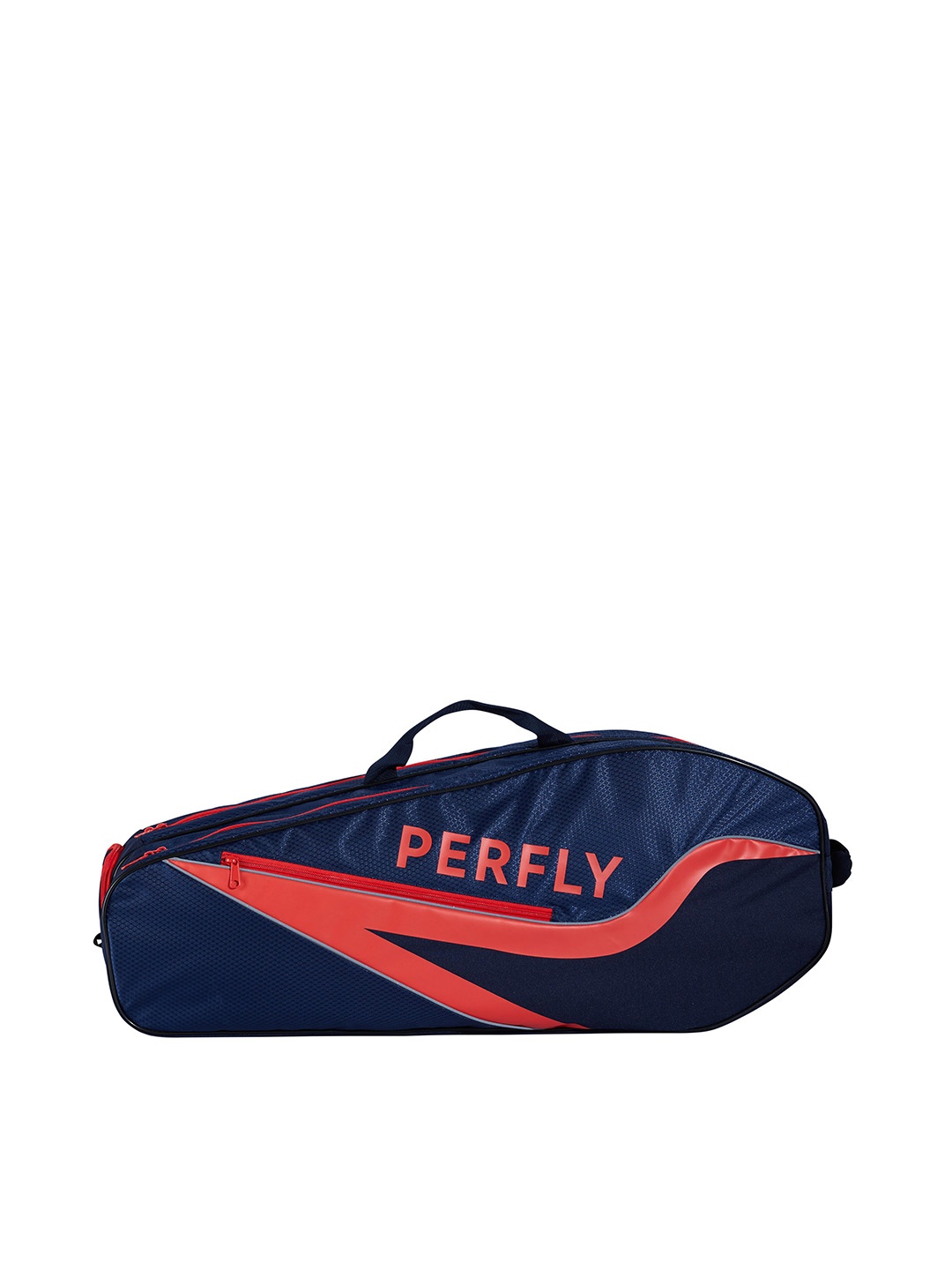 

PERFLY By Decathlon Navy Blue & Red Printed Combat Sports Duffel Bag