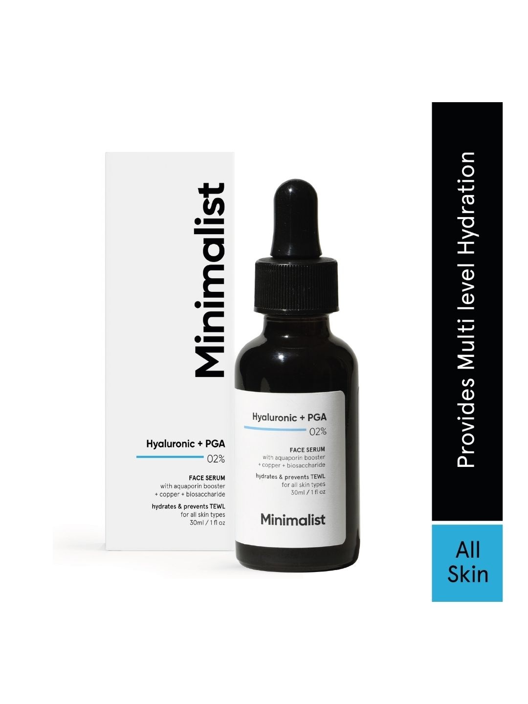 Minimalist Hyaluronic Acid 2% Serum - 30 ml, Black