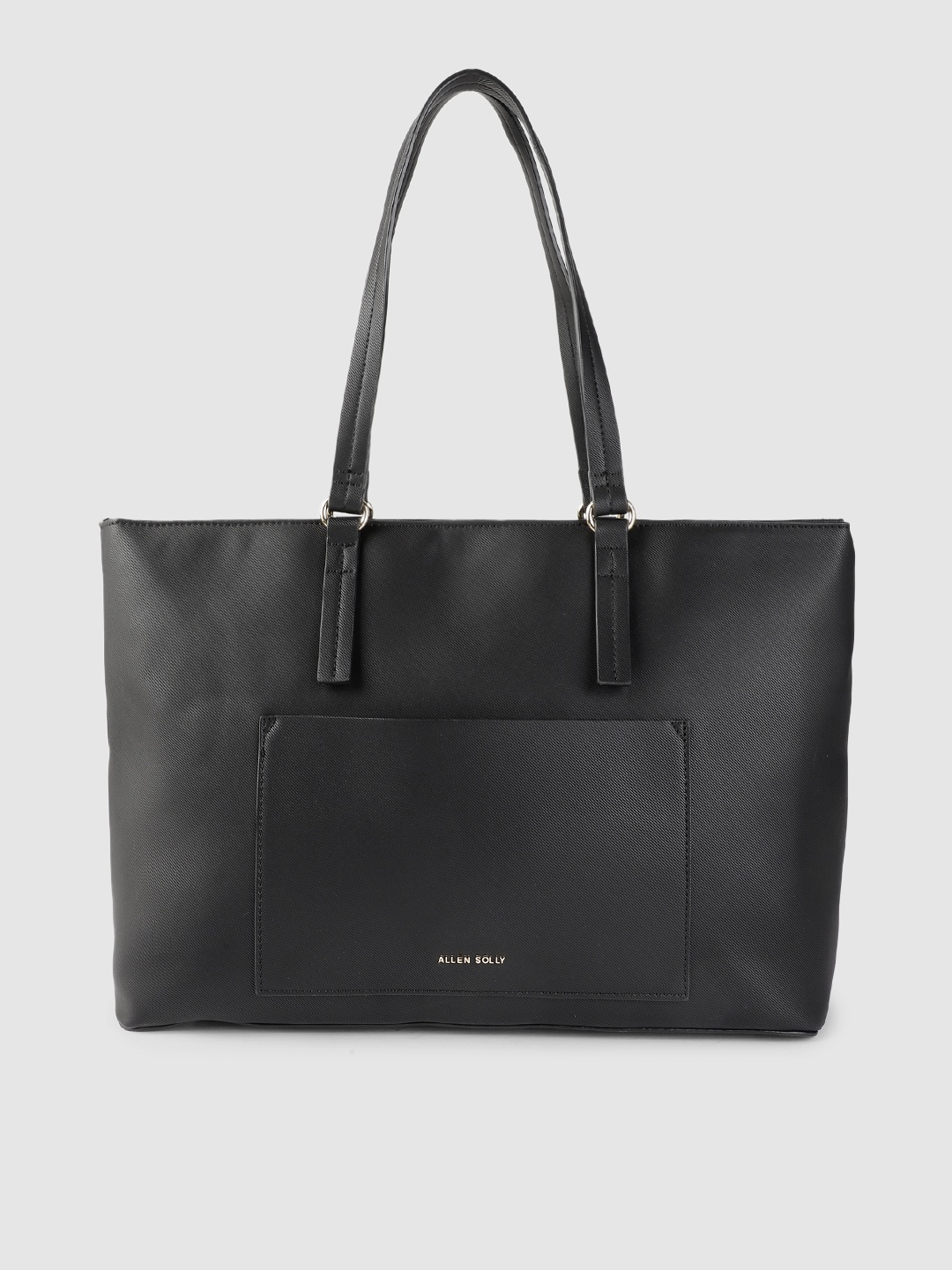 

Allen Solly Black Solid Oversized Structured Shoulder Bag