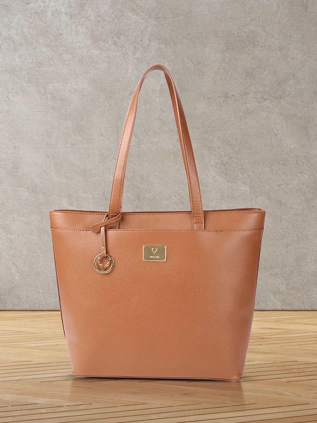 

Allen Solly Tan PU Structured Shoulder Bag
