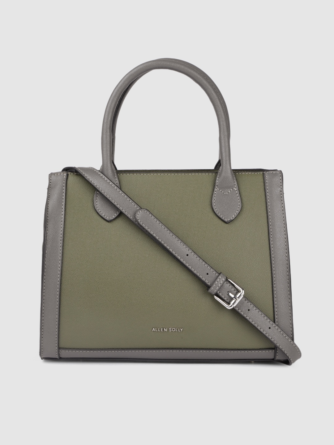 

Allen Solly Green Structured Handheld Bag