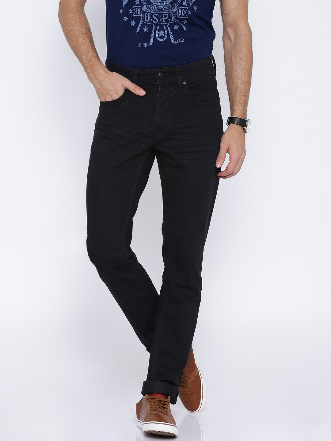 

U.S. Polo Assn. Black Delta Slim Fit Stretchable Jeans