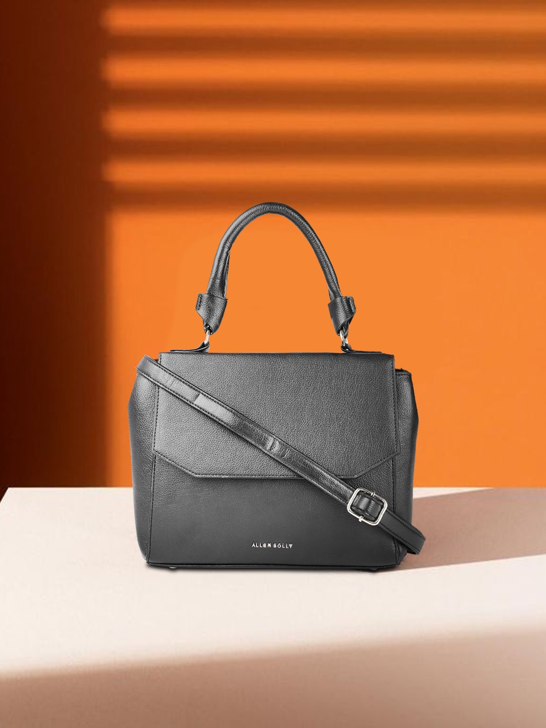 

Allen Solly Black Solid Satchel