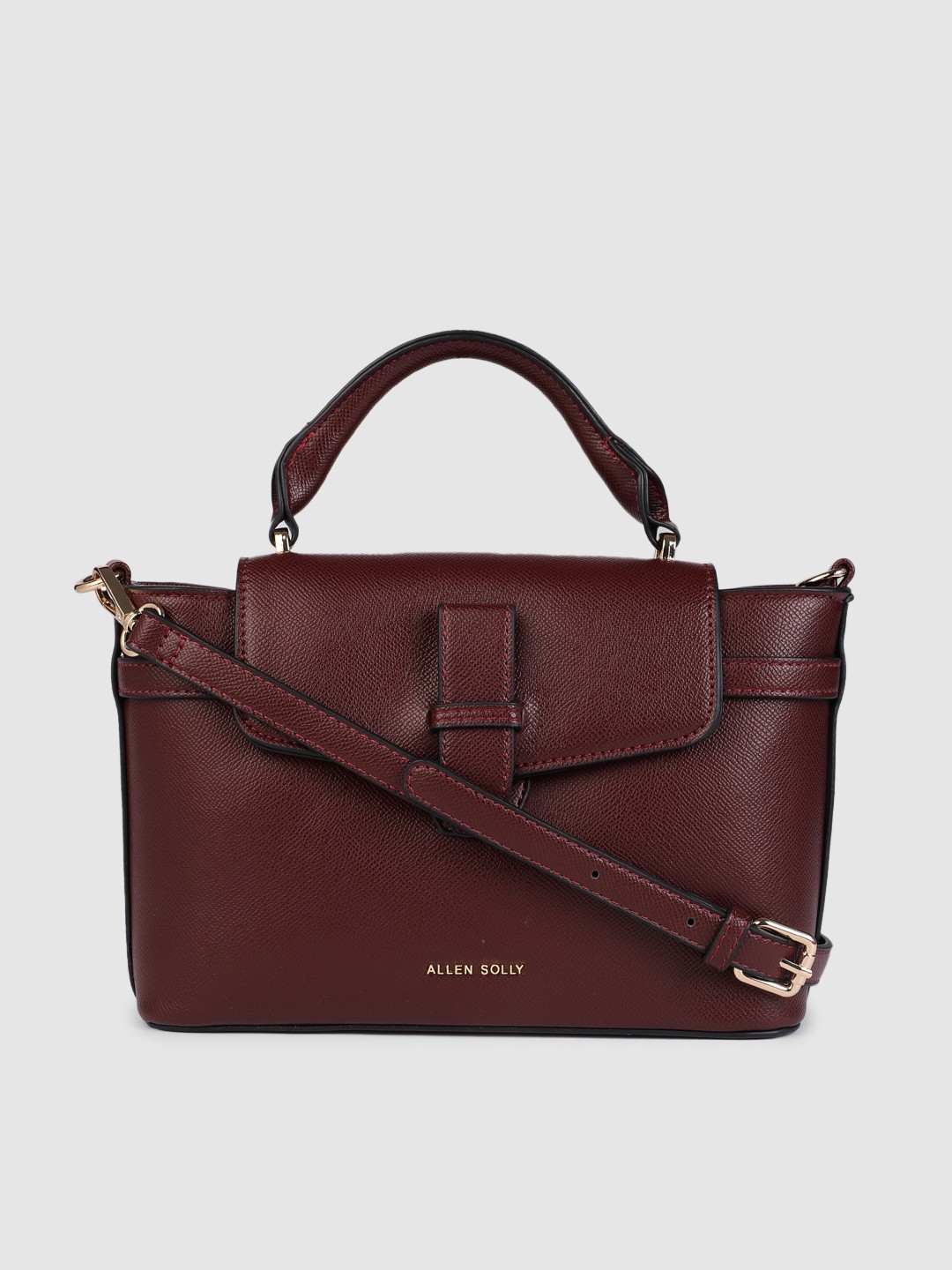 

Allen Solly Burgundy Structured Satchel