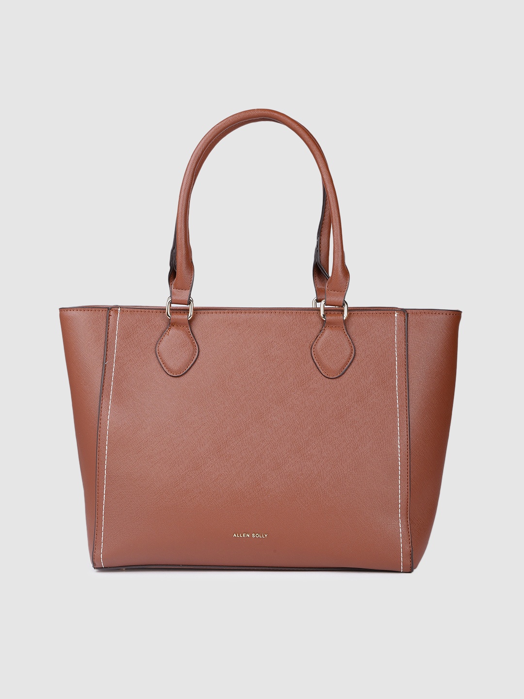

Allen Solly Tan Brown Solid Structured Handheld Bag