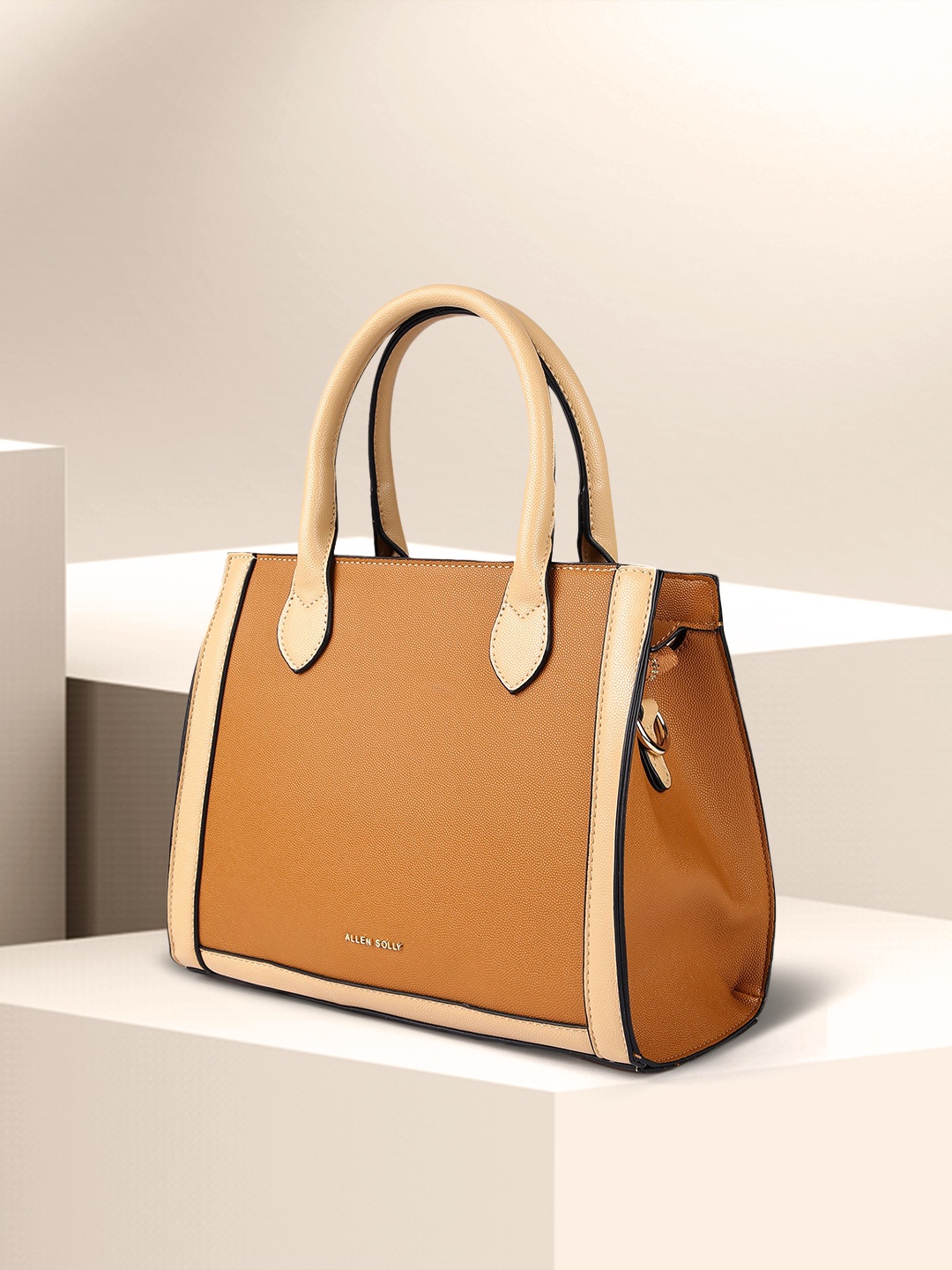 

Allen Solly Tan Brown Solid Handheld Bag