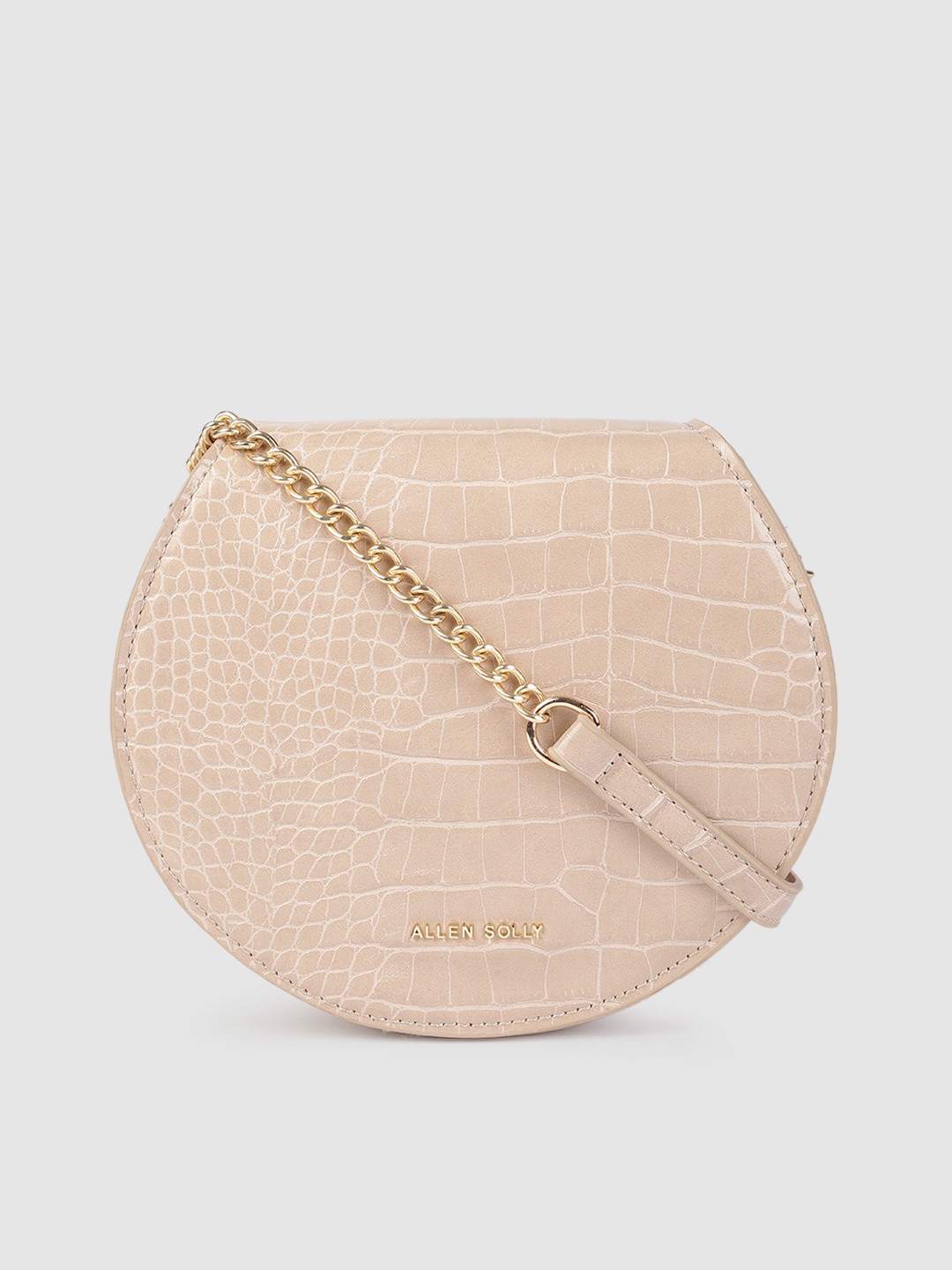 

Allen Solly Nude-Coloured Animal Textured Sling Bag