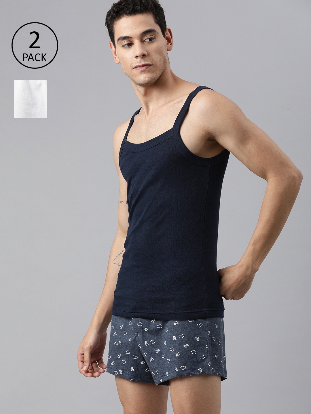 

THE BEAR HOUSE Men Pack of 2 Printed Boxers, Multi