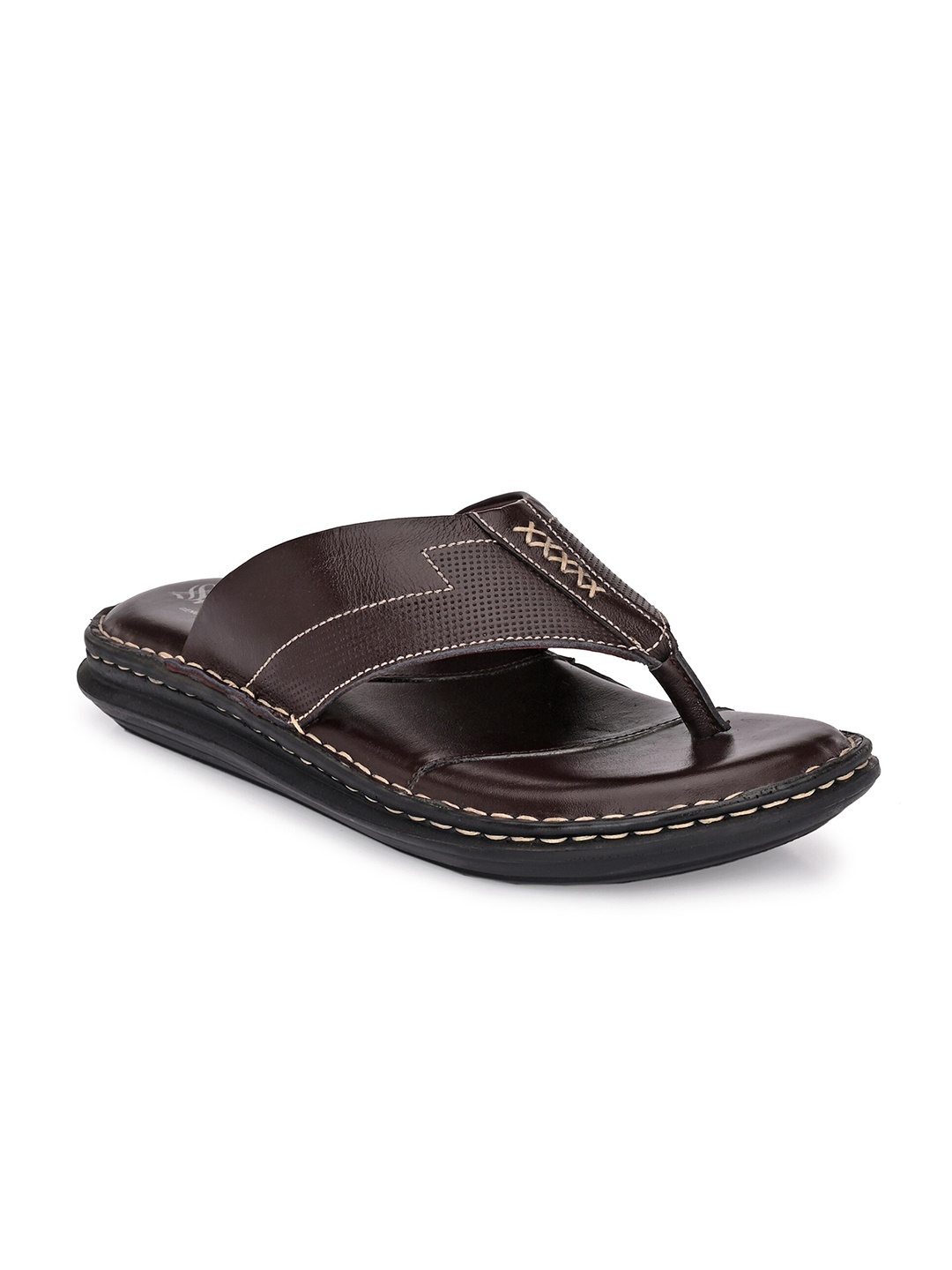 

SHENCES Men Brown Comfort Sandals