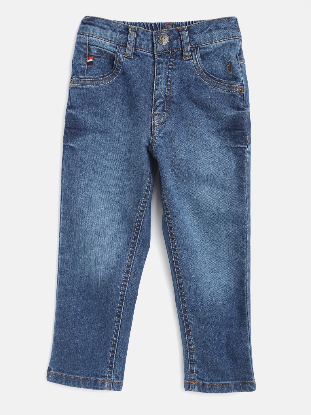 

Gini and Jony Boys Blue Slim Fit Heavy Fade Stretchable Jeans