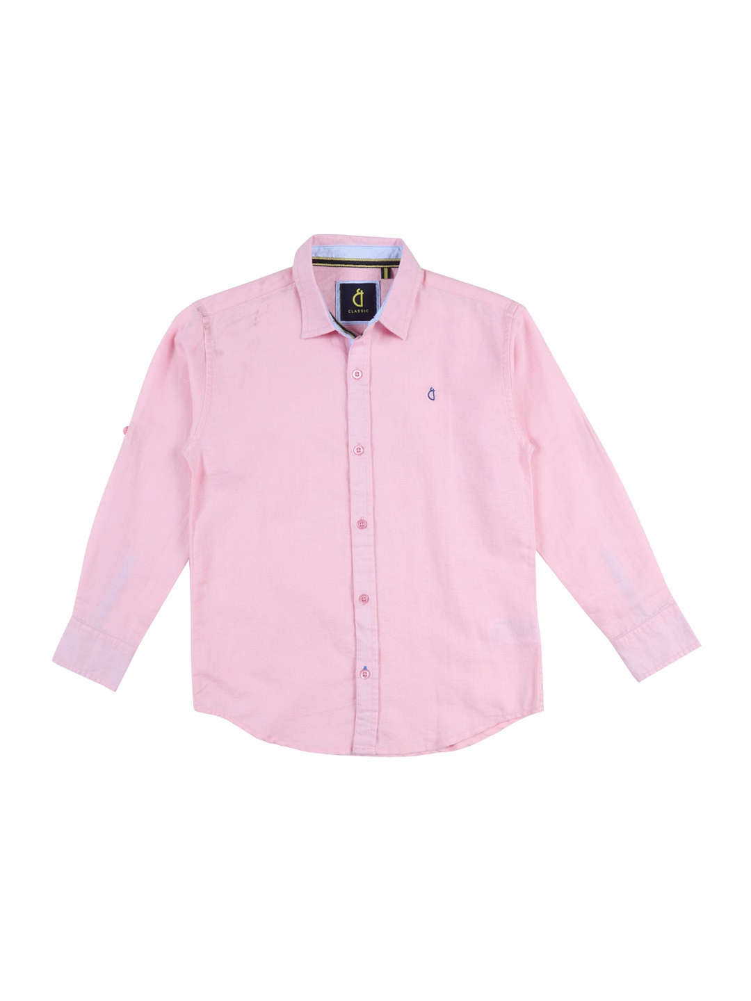 

Gini and Jony Boys Pink Classic Regular Fit Solid Cotton Casual Shirt