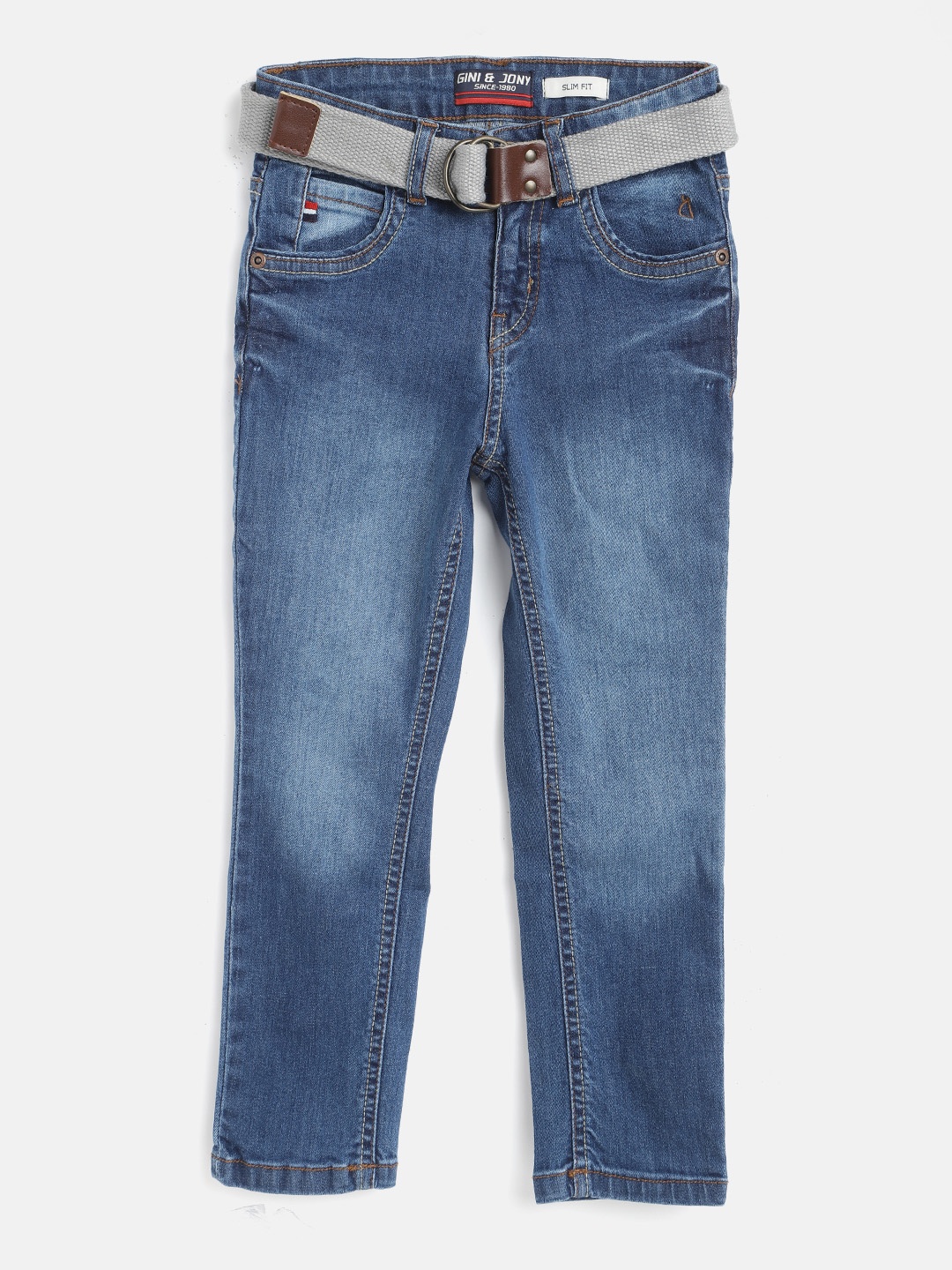 

Gini and Jony Boys Blue Mid-Rise Clean Look Stretchable Jeans