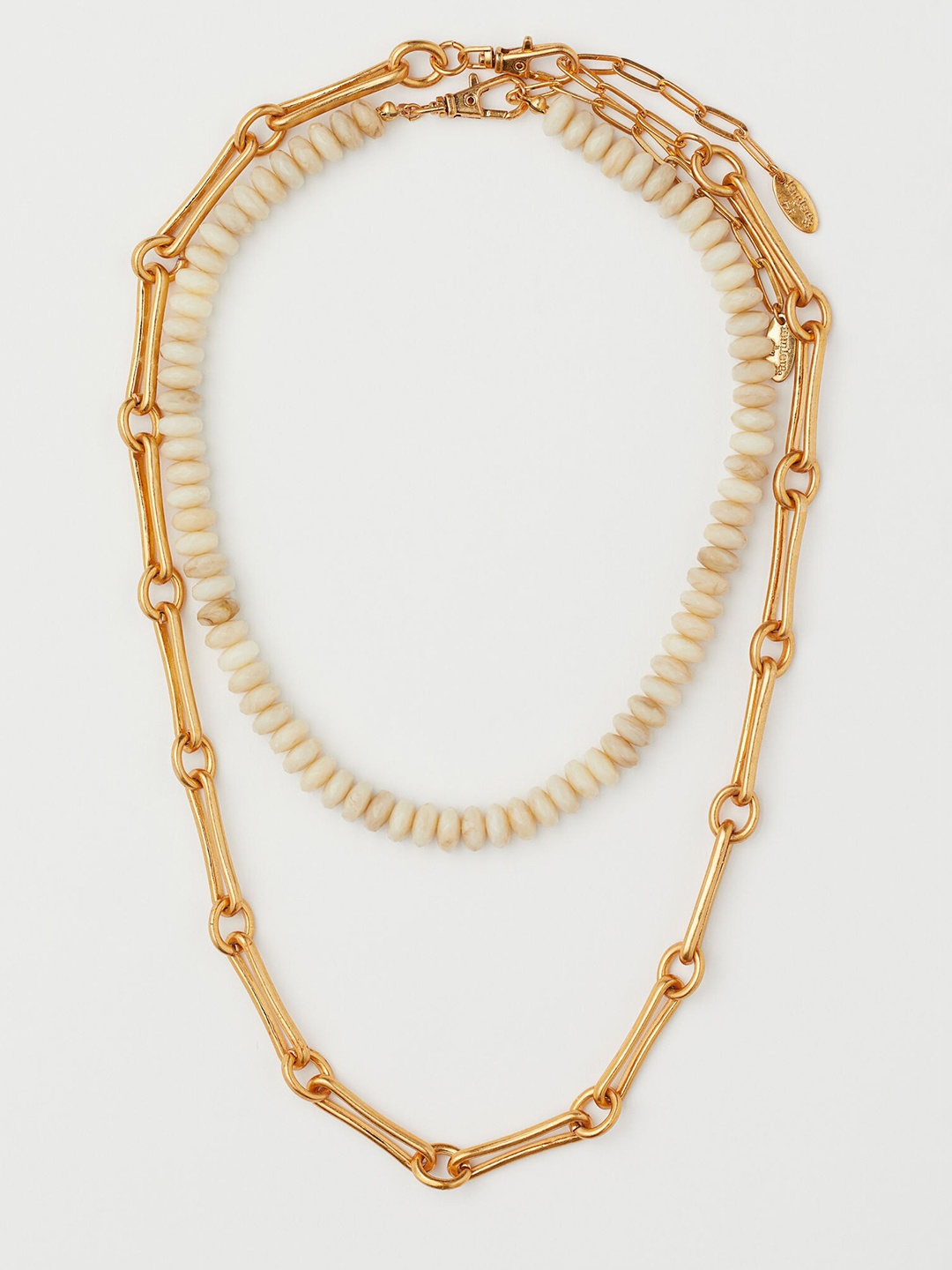 

H&M 2-Pack Gold & Beige Necklaces