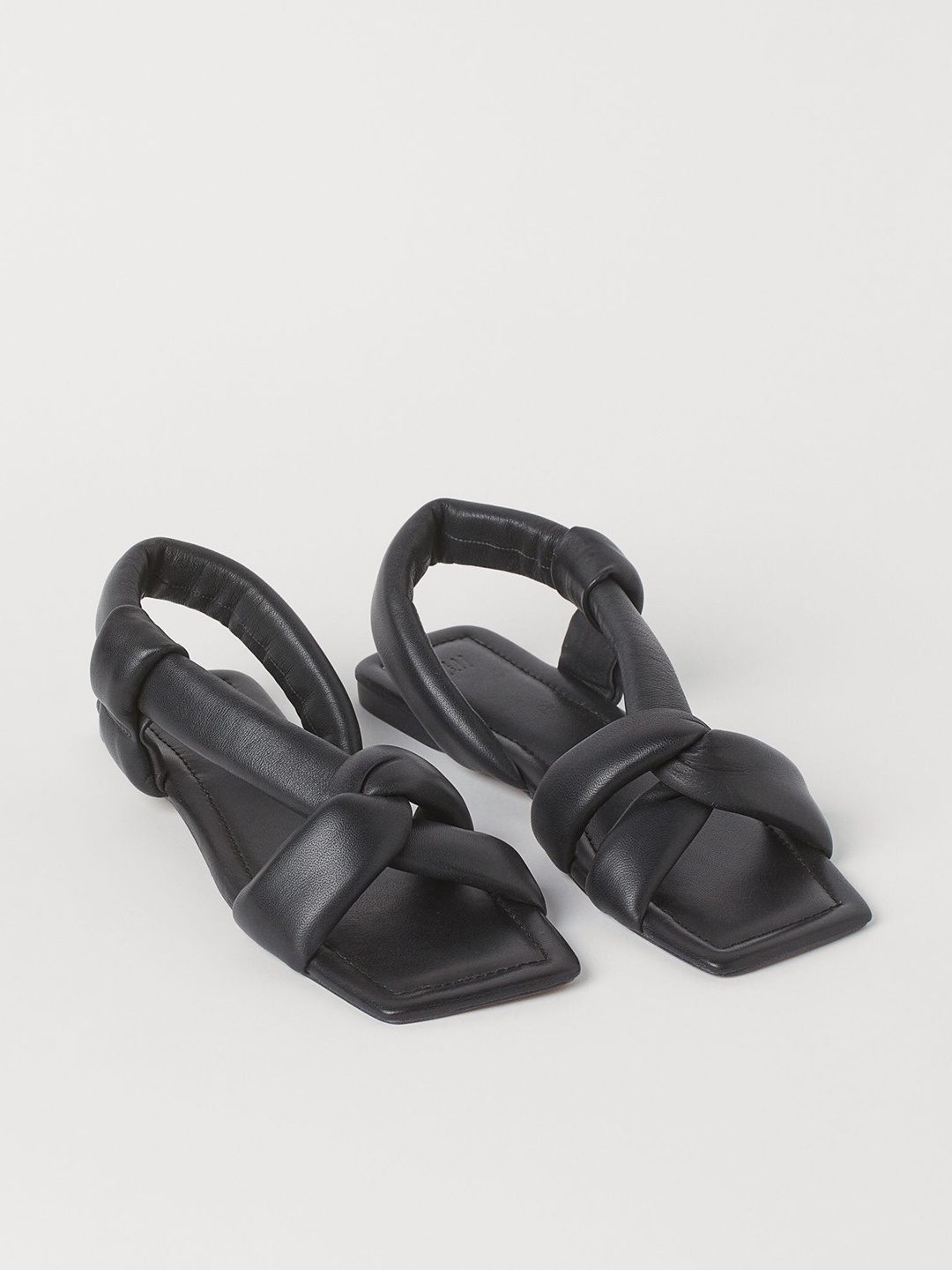 

H&M Women Black Leather Sandals