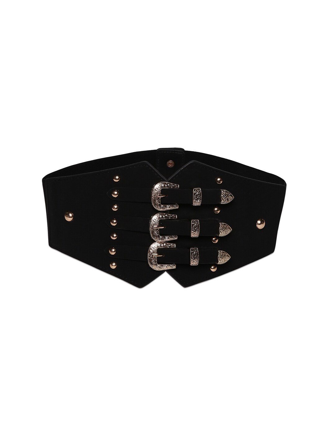 

20Dresses Women Black & Gold-Toned Embellished Belt