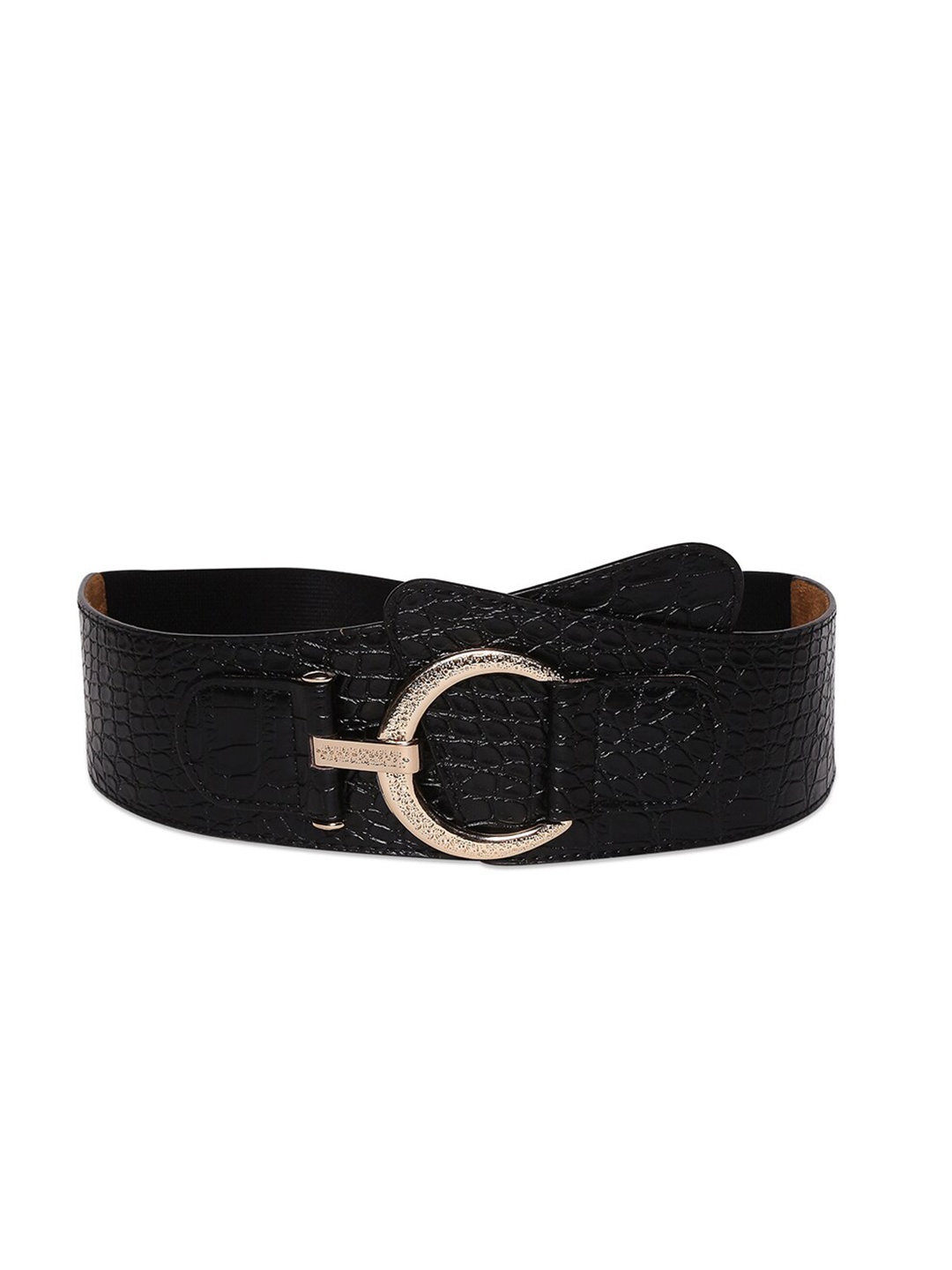 

20Dresses Women Black & Gold-Toned Textured Belt